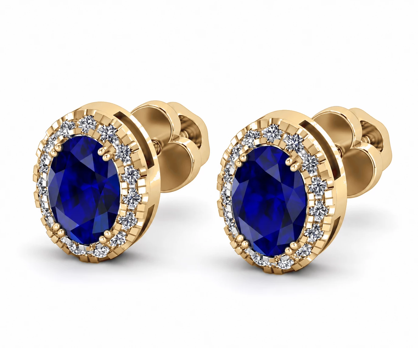 Boucles d'oreilles Horizon Radieux Pierre Précieuse ovale 1,12 ct — vue 7