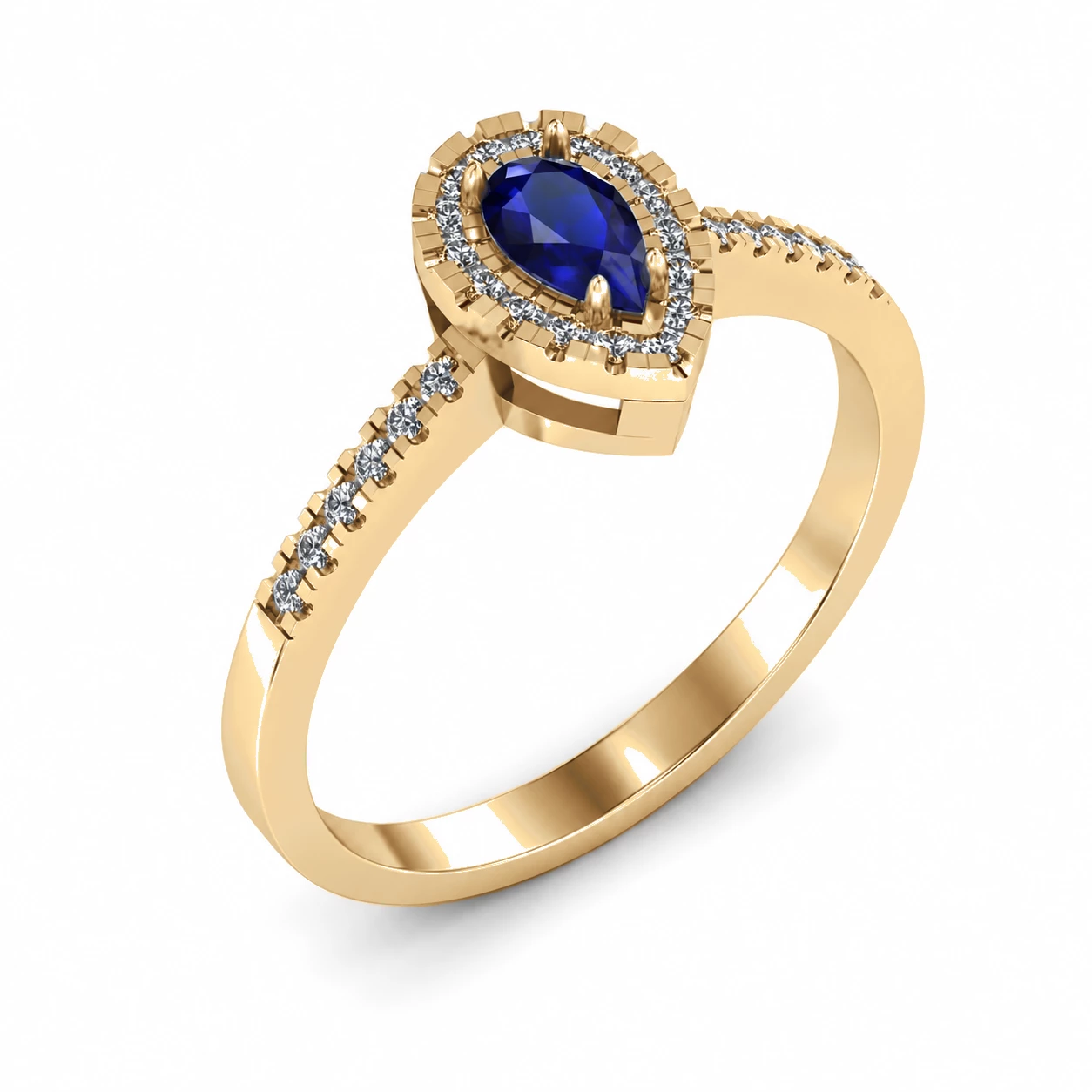 Bague Horizon Sublime Pierre Précieuse poire 0,23 ct — vue 5