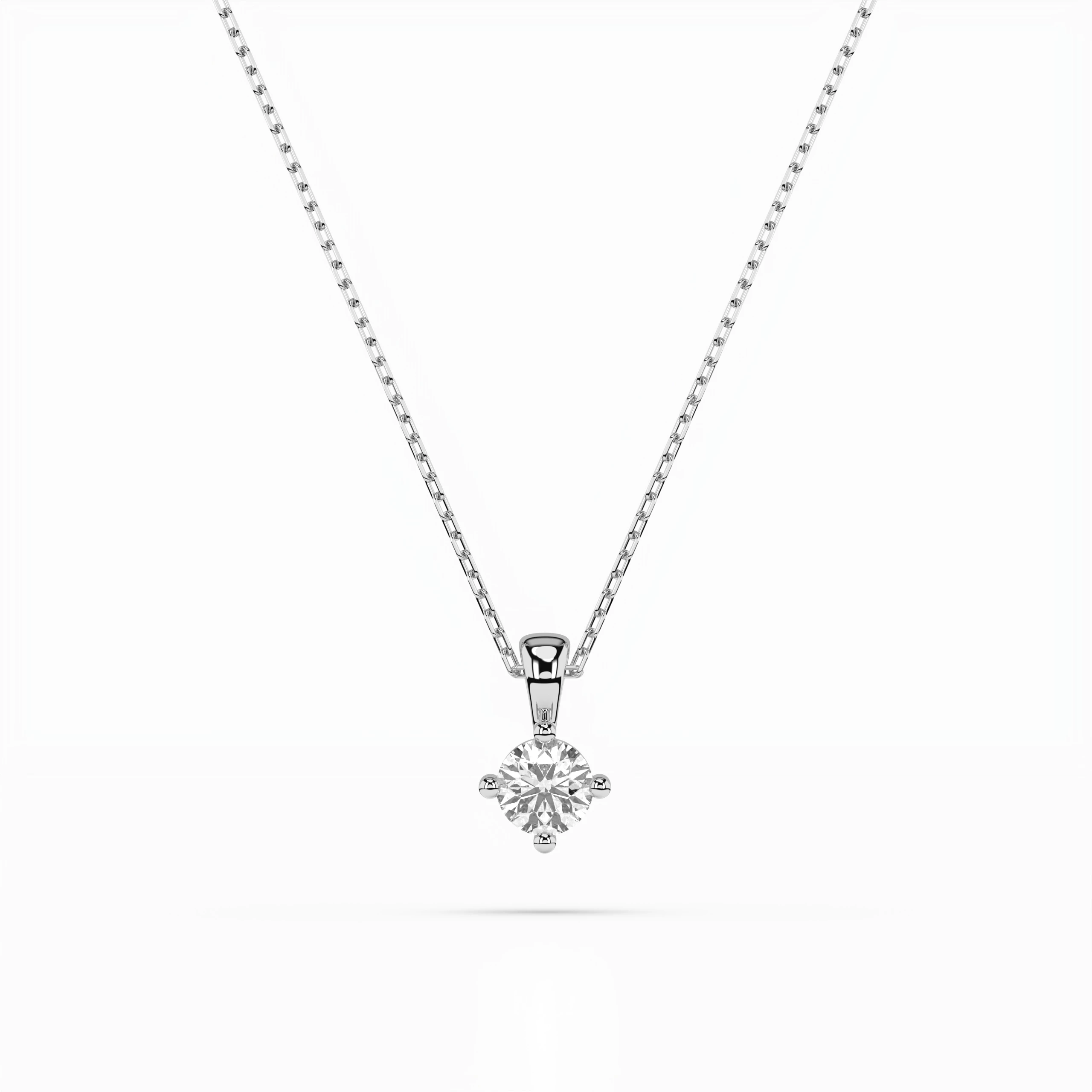 Collier Crépuscule Infini Solitaire ronde 0,1 ct · 3,0 mm — vue 1