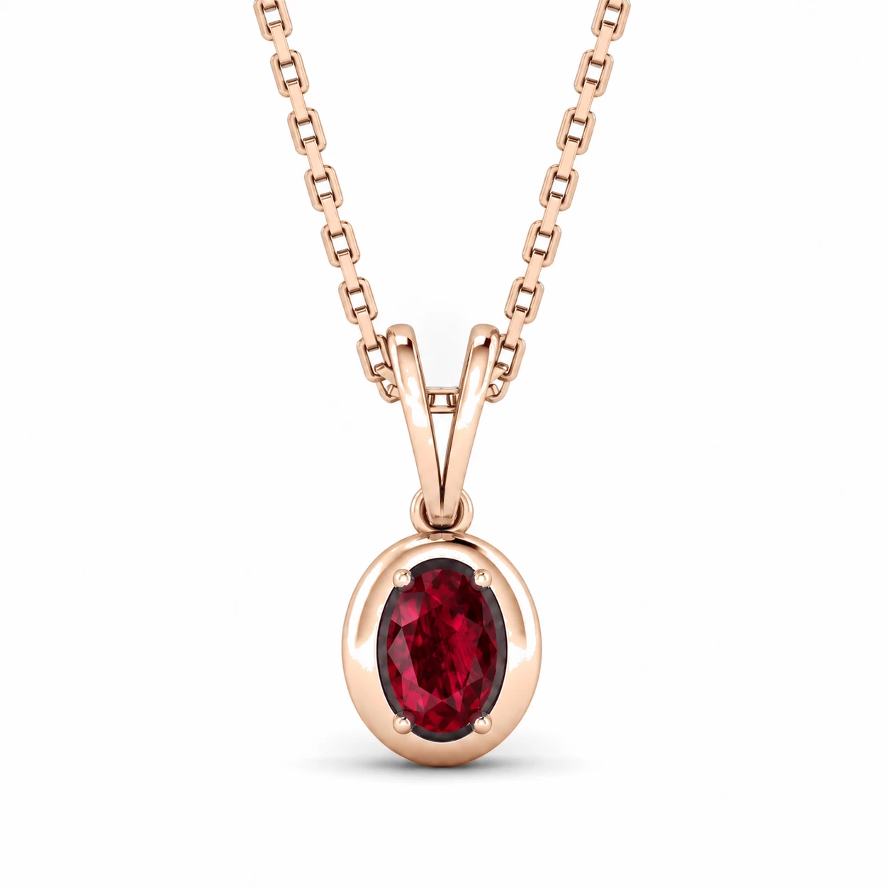 Collier Harmonie Lumineuse Pierre Précieuse ovale 0,63 ct — vue 1