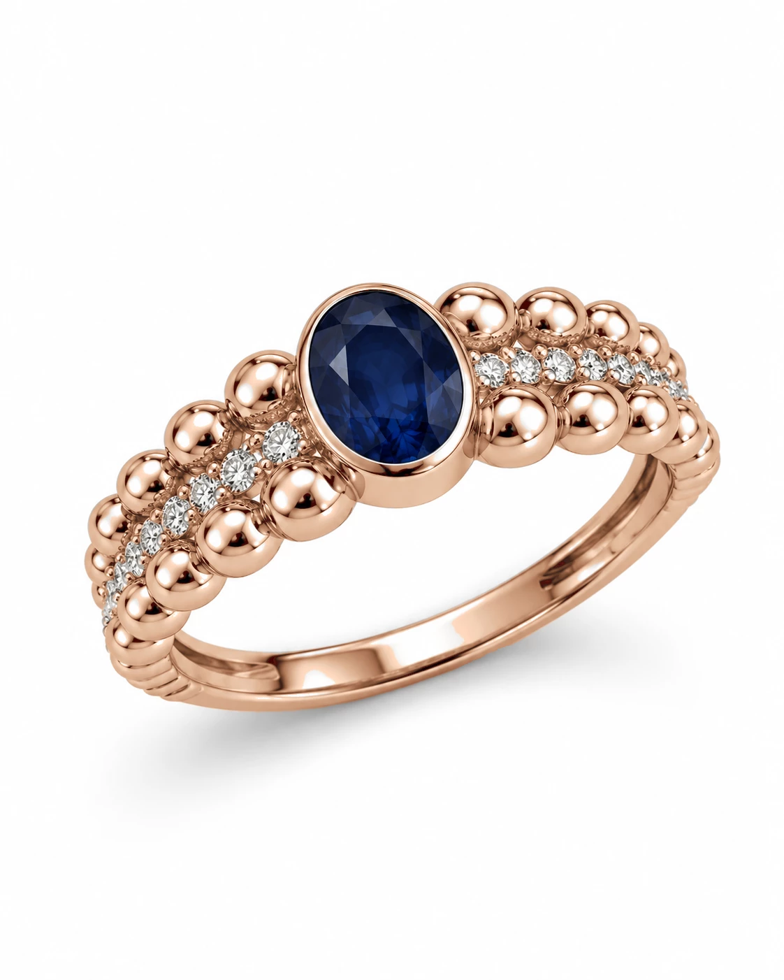 Bague Crépuscule Éternel Pierre Précieuse ovale 0,56 ct — vue 1