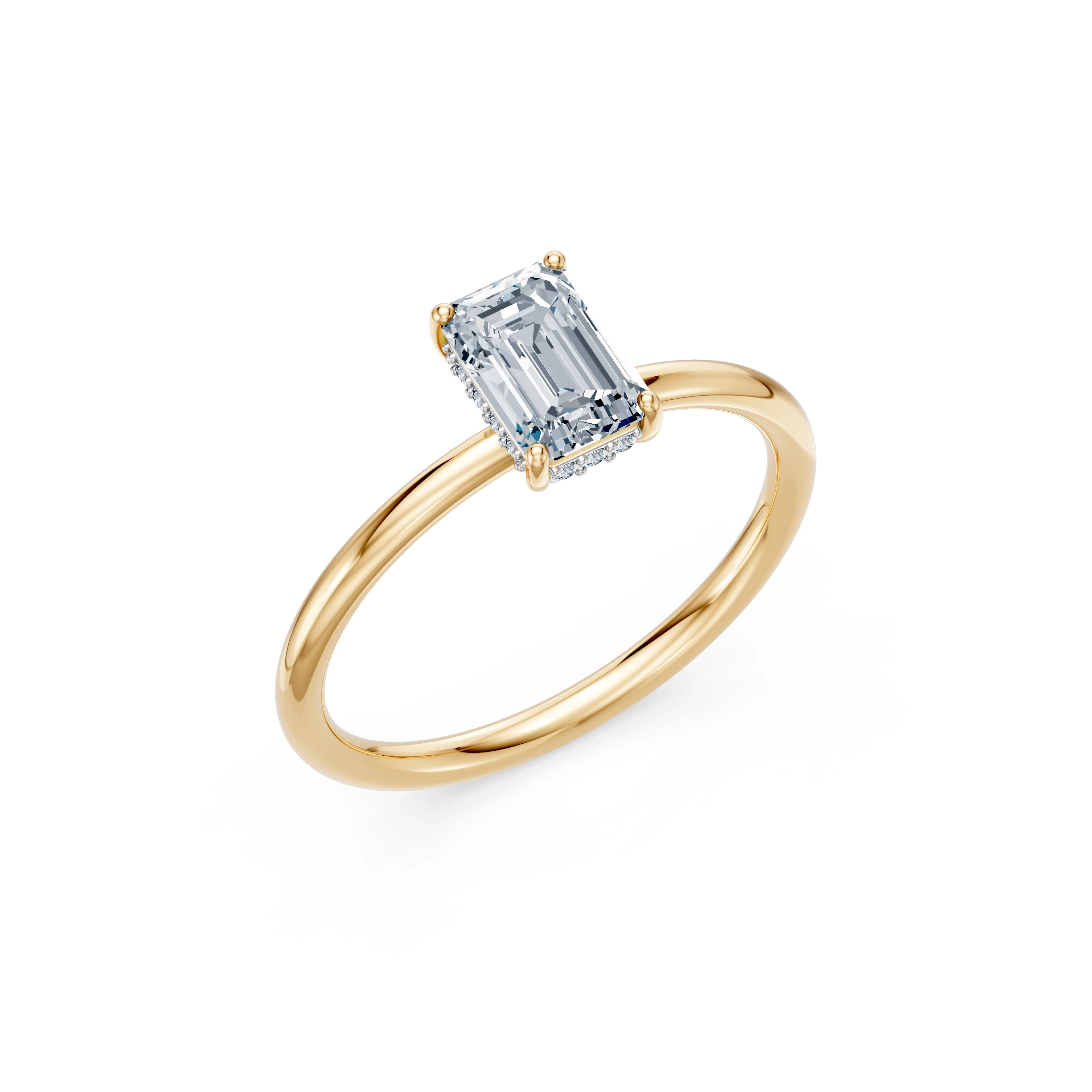 Bague Secret Exquis Solitaire émeraude 1 ct — vue 4