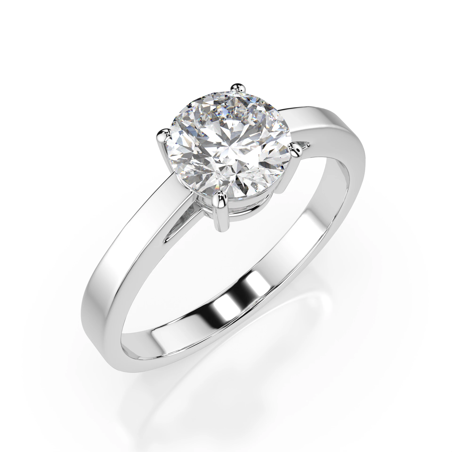 Bague Majestueuse Felindra Solitaire ronde 1 ct · 6,5 mm — vue 1