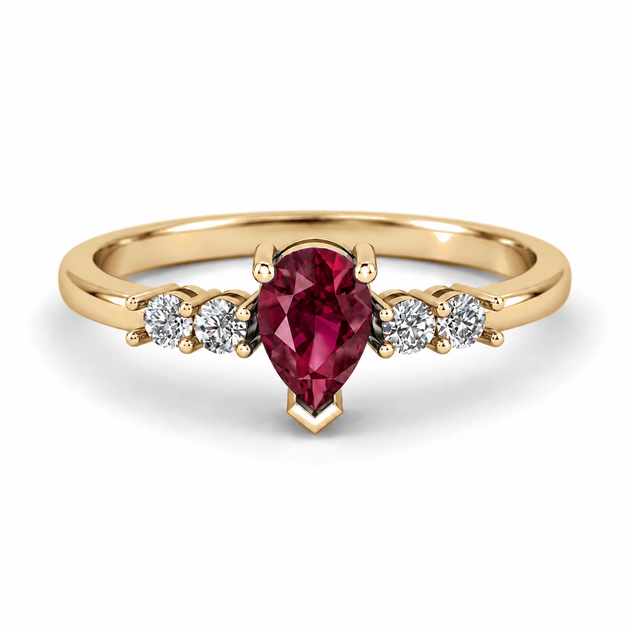 Bague Promesse Infinie Pierre Précieuse poire 0,5 ct — vue 9