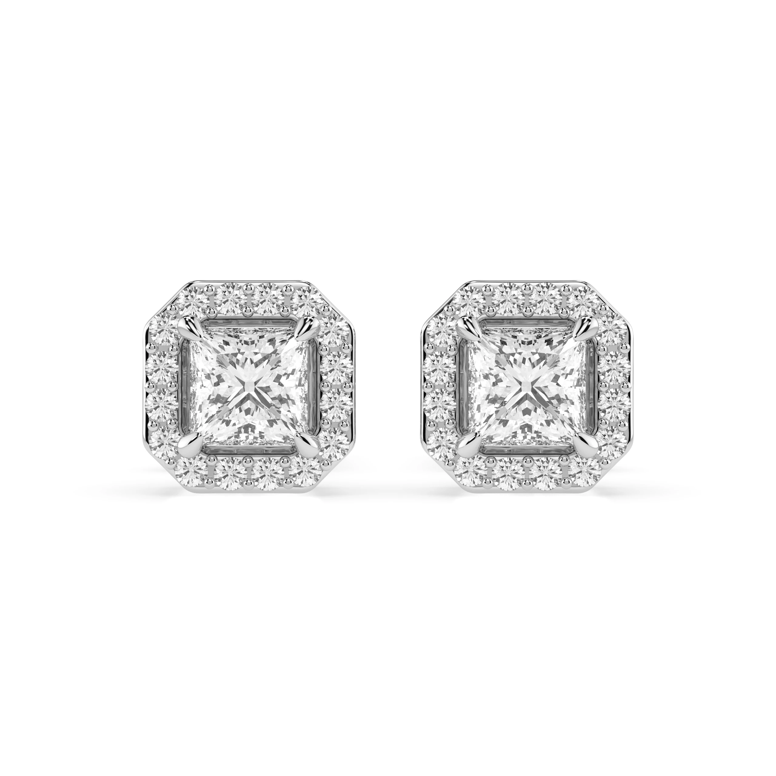 Boucles d'oreilles Souvenir Sincère Solitaire Éternité princesse 0,34 ct · 3,0 mm — vue 1