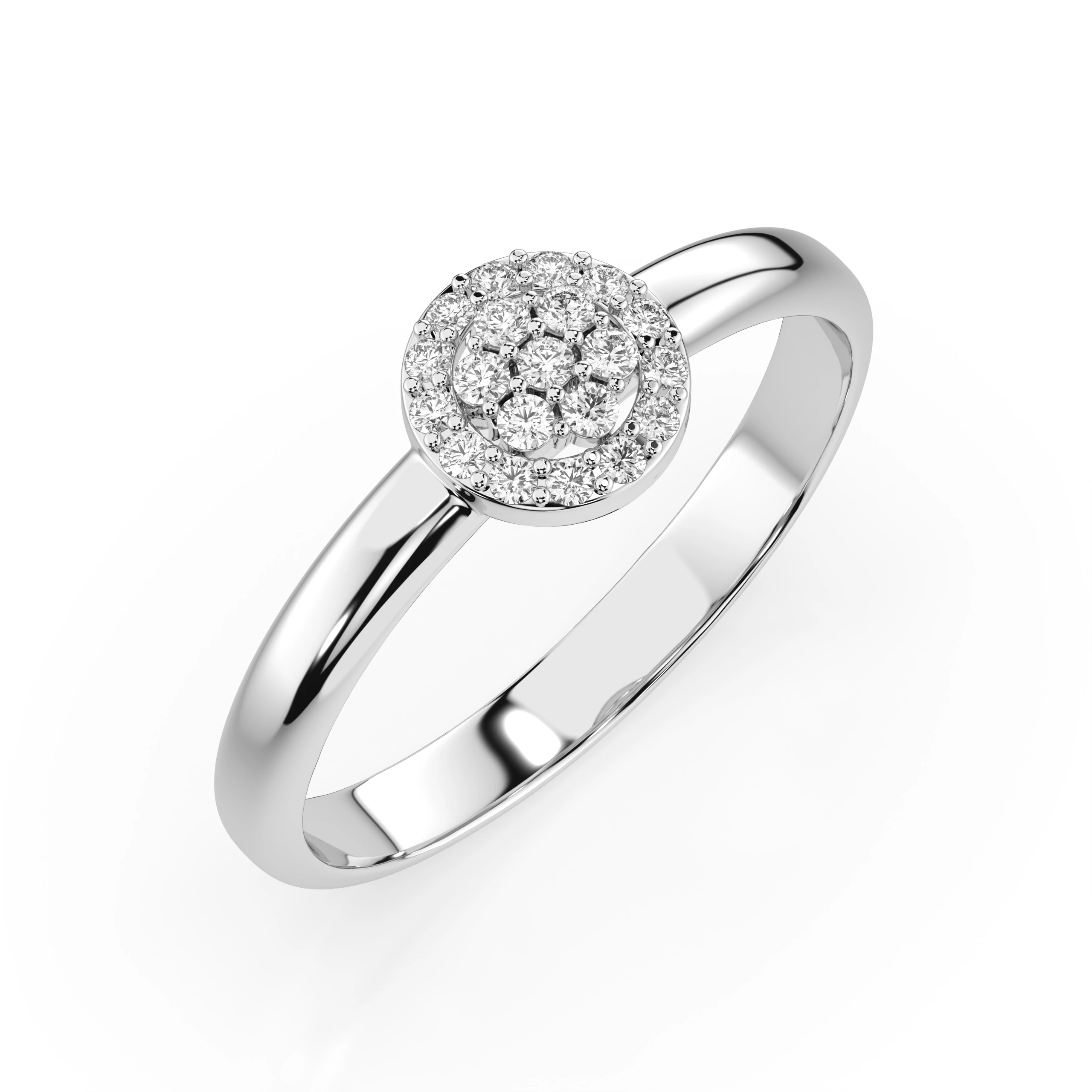 Bague Comète Radieuse Illusion ronde 0,08 ct — vue 1