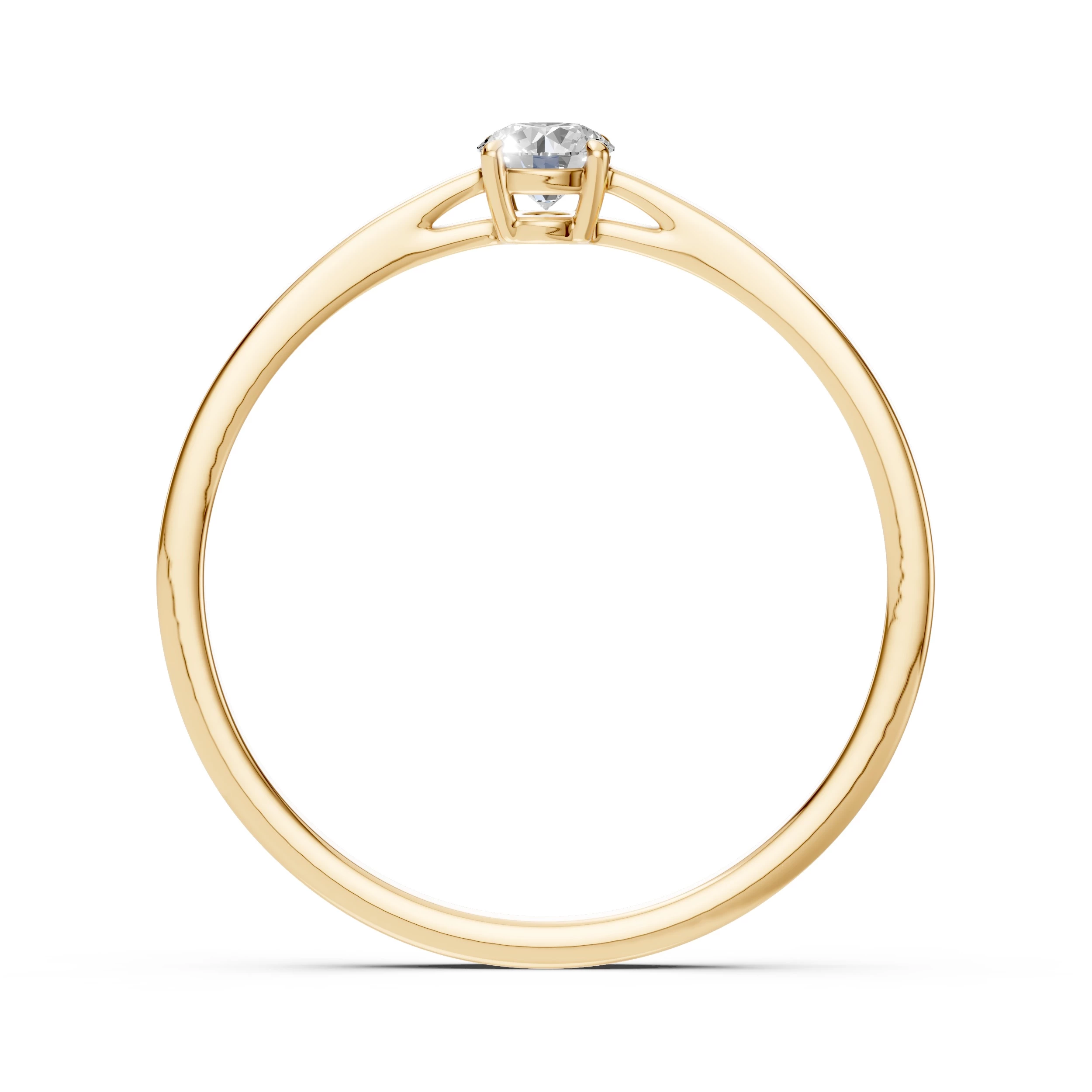 Bague La Couronne des Cieux Solitaire ronde 0,15 ct · 3,4 mm — vue 5