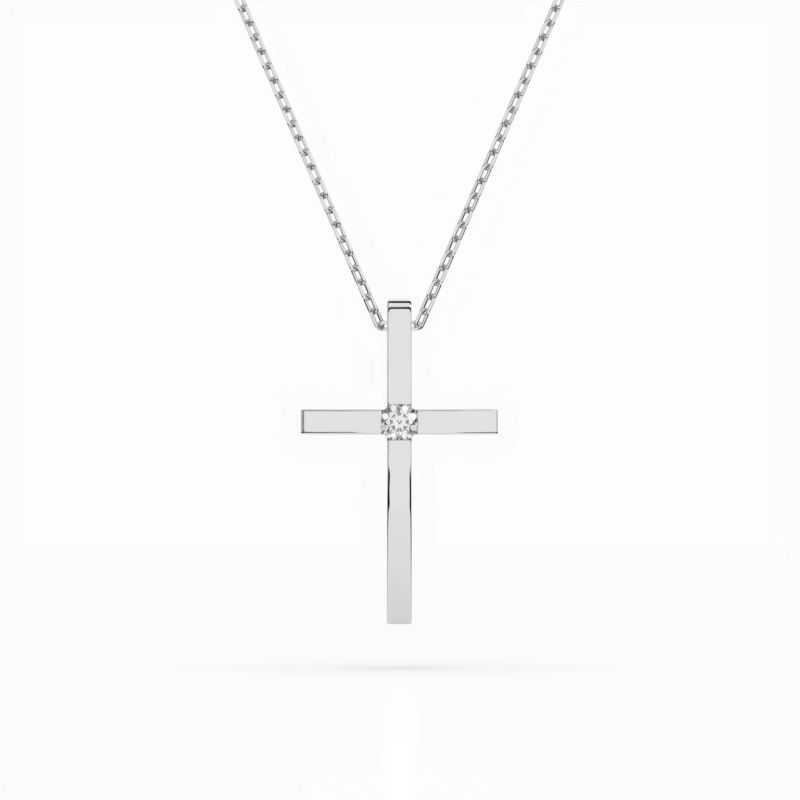 Collier Reflet Royal Minimalisme ronde 0,03 ct — vue 1