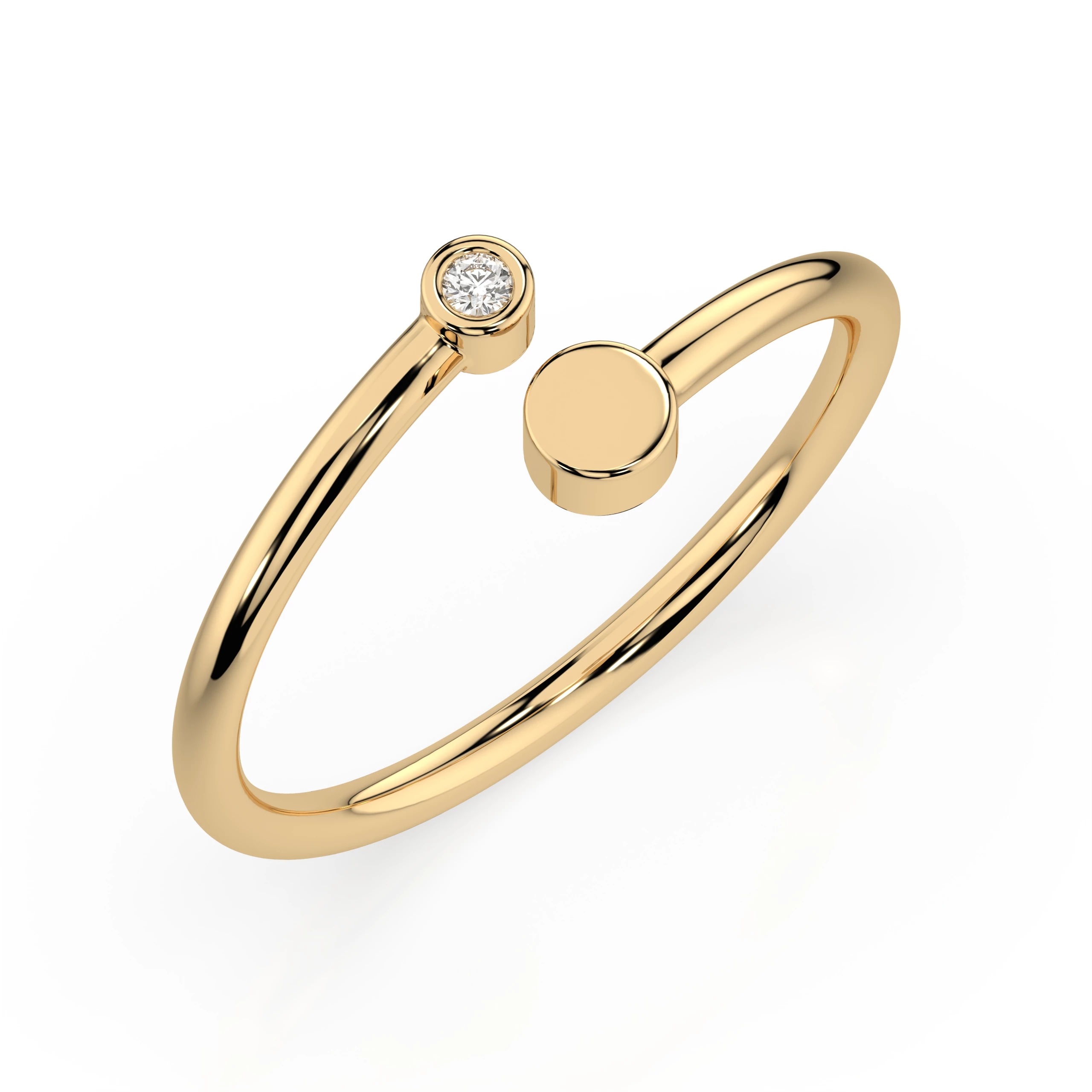 Bague L'Intemporelle Minimalisme ronde 0,02 ct — vue 4