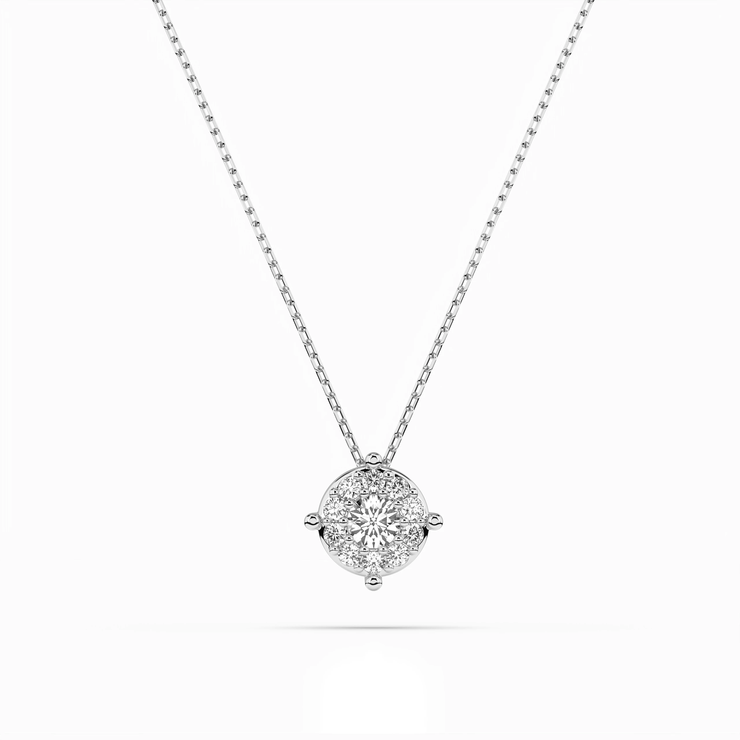 Collier Passion Dorée Solitaire Éternité ronde 0,1 ct · 3,0 mm — vue 1