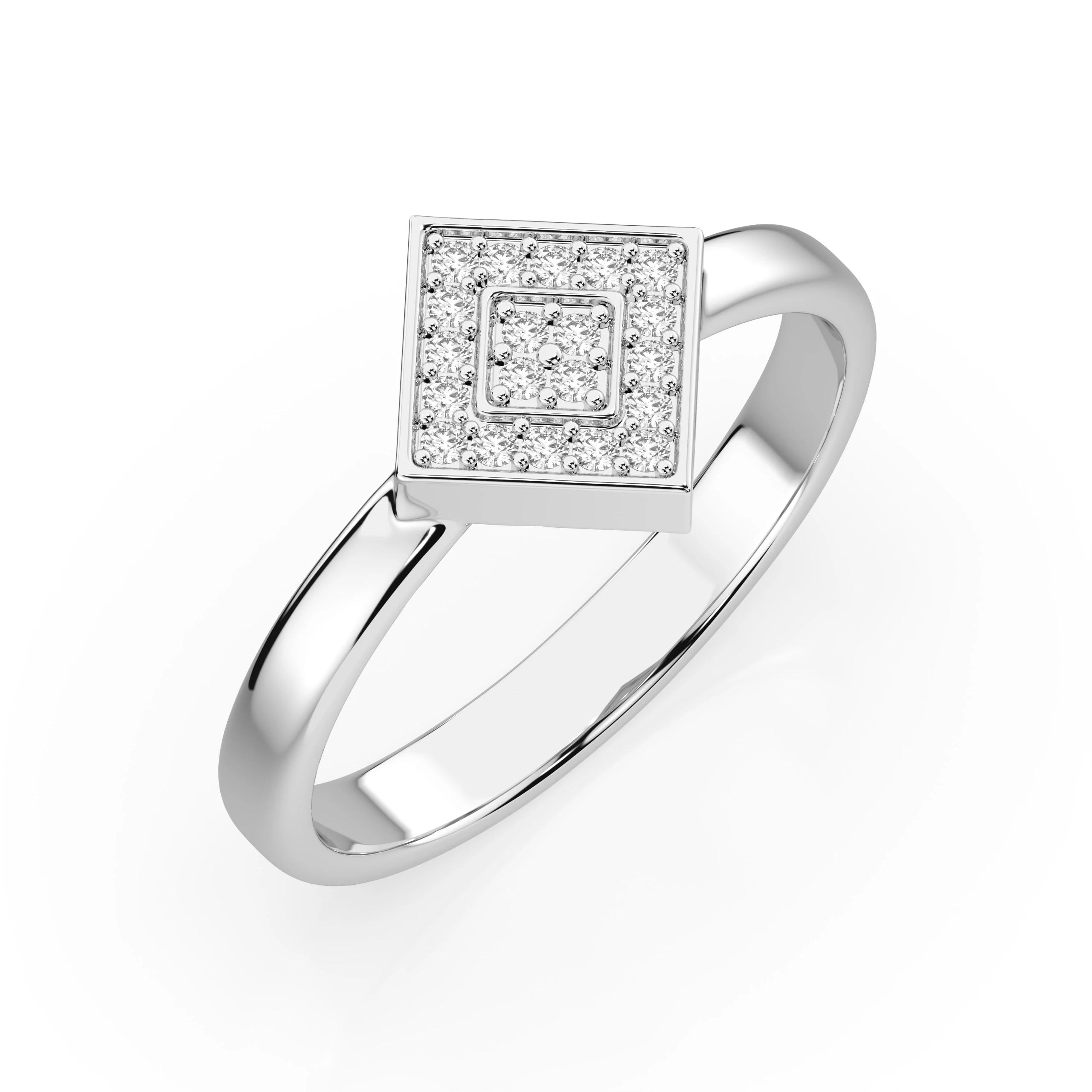 Bague Éclipse Cristalline Illusion ronde 0,1 ct — vue 1
