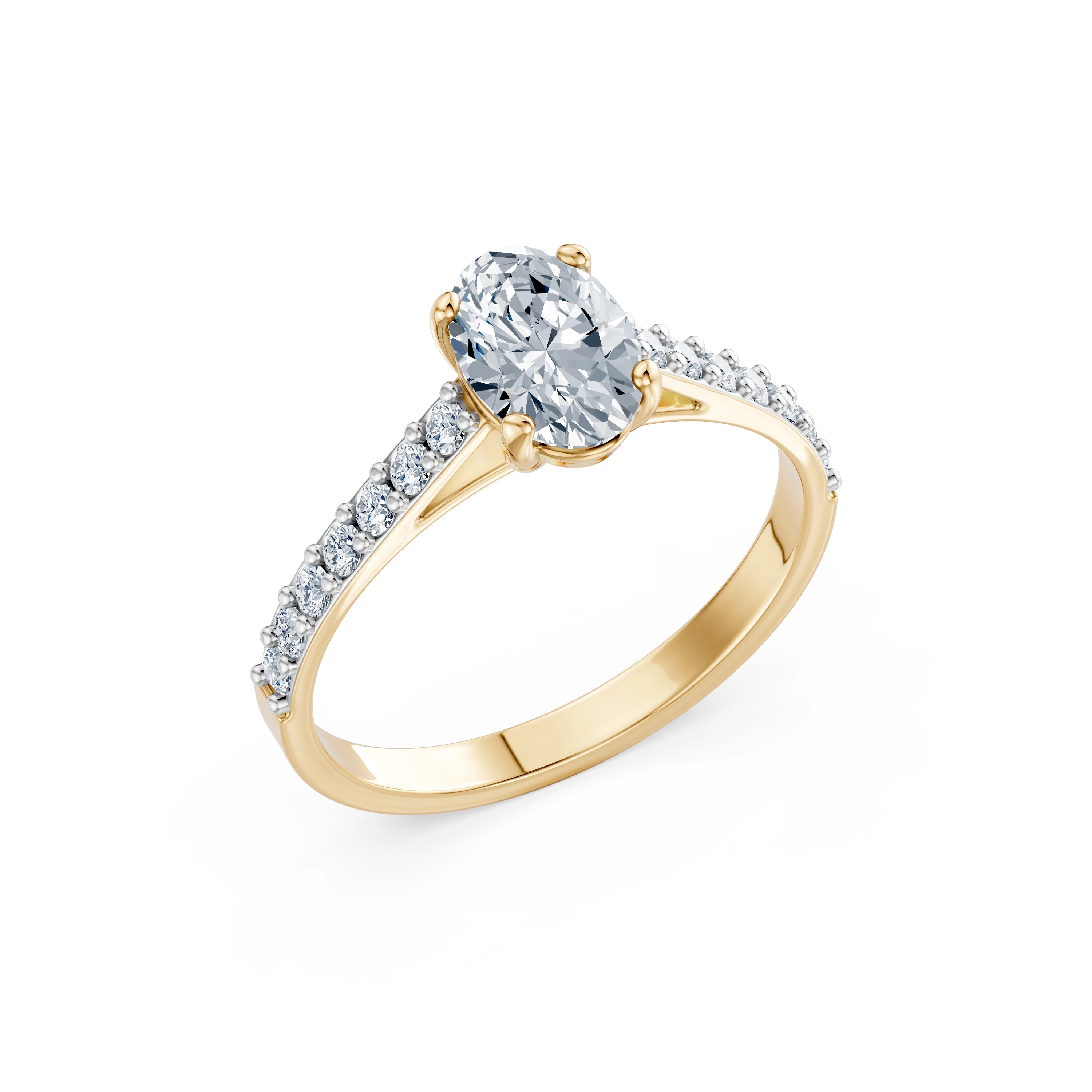 Bague Tendresse Lumineuse Solitaire Éternité ovale 1 ct — vue 4