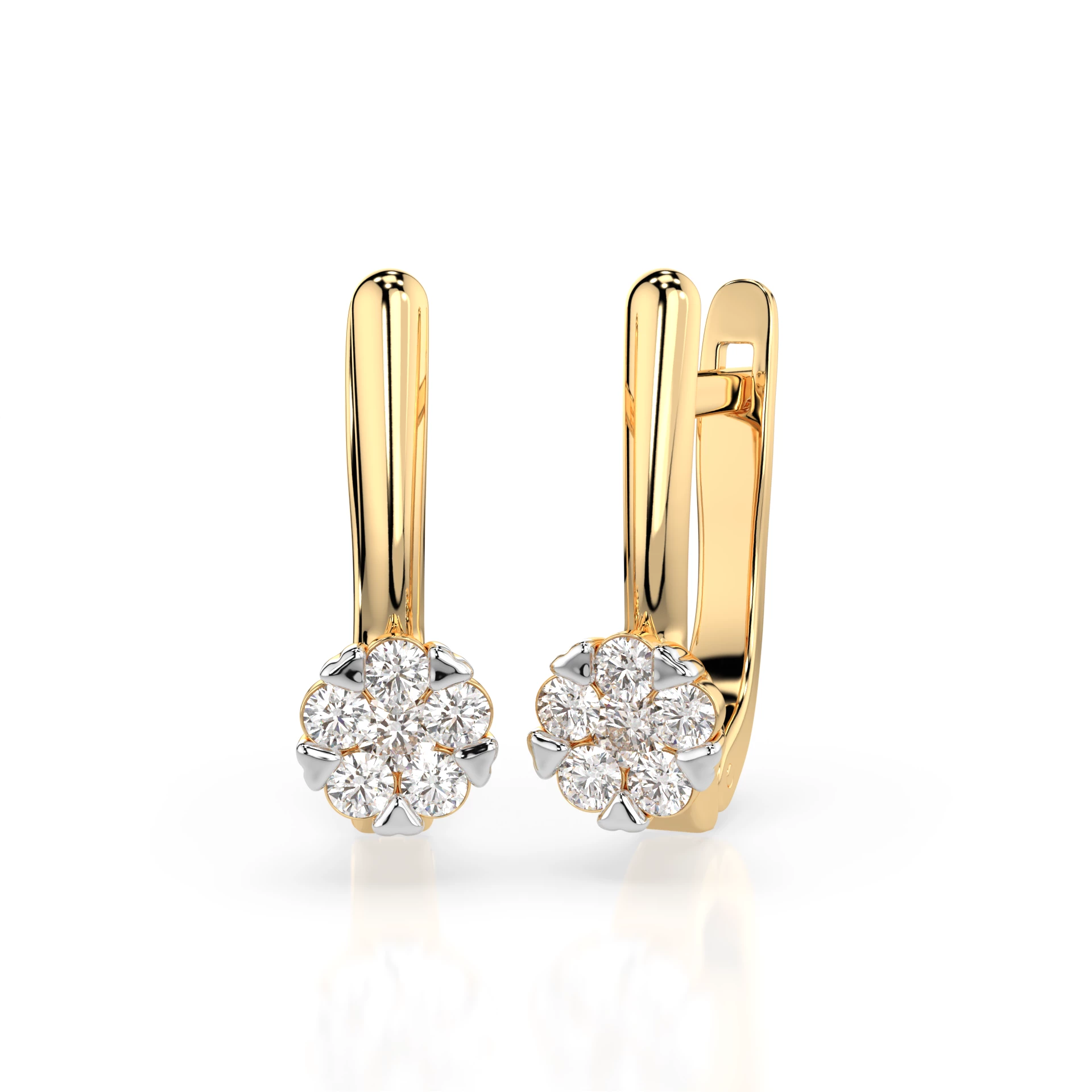 Boucles d'oreilles Galaxie Sublime Illusion ronde 0,06 ct — vue 6