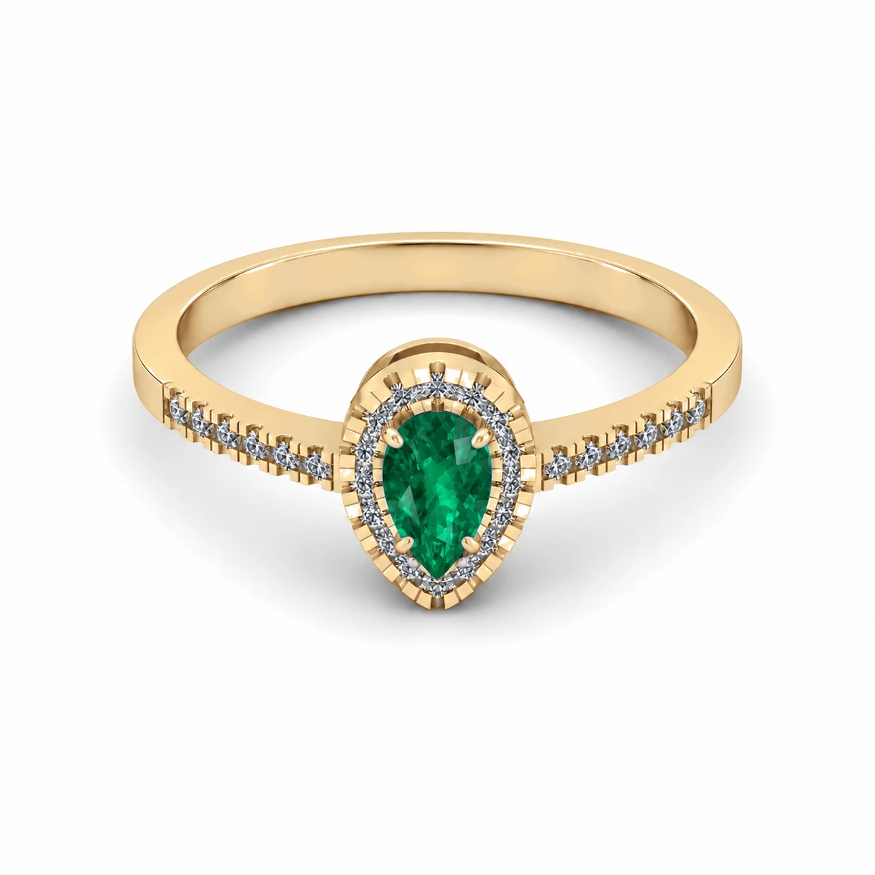Bague Majesté Impériale Pierre Précieuse poire 0,19 ct — vue 6