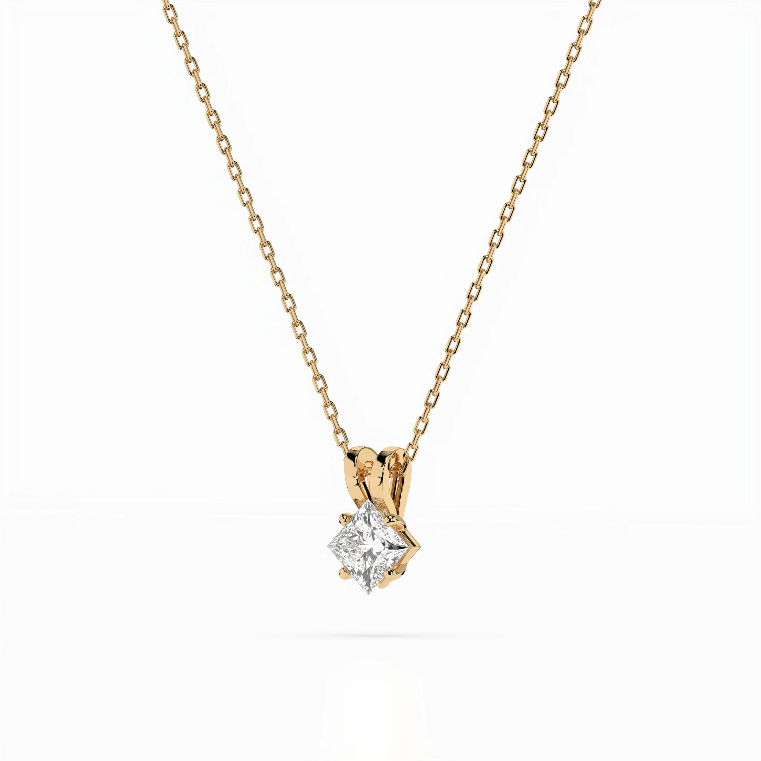 Collier Comète Étoilée Solitaire princesse 0,3 ct — vue 5
