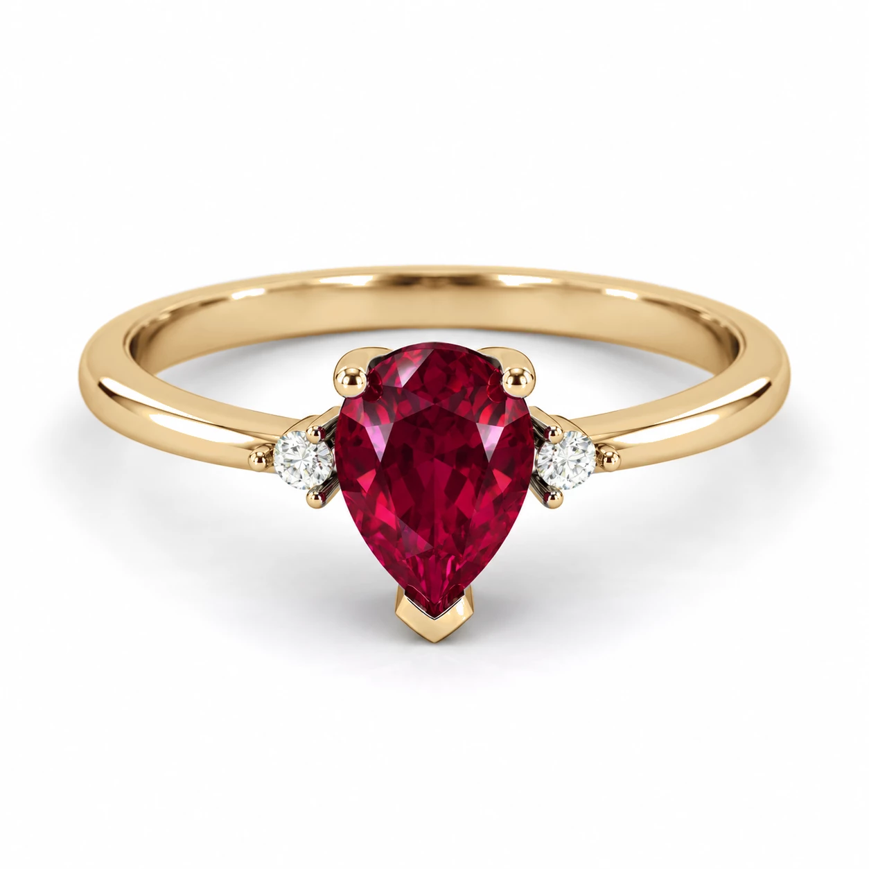 Bague Flamme Sincère Pierre Précieuse poire 0,66 ct — vue 9