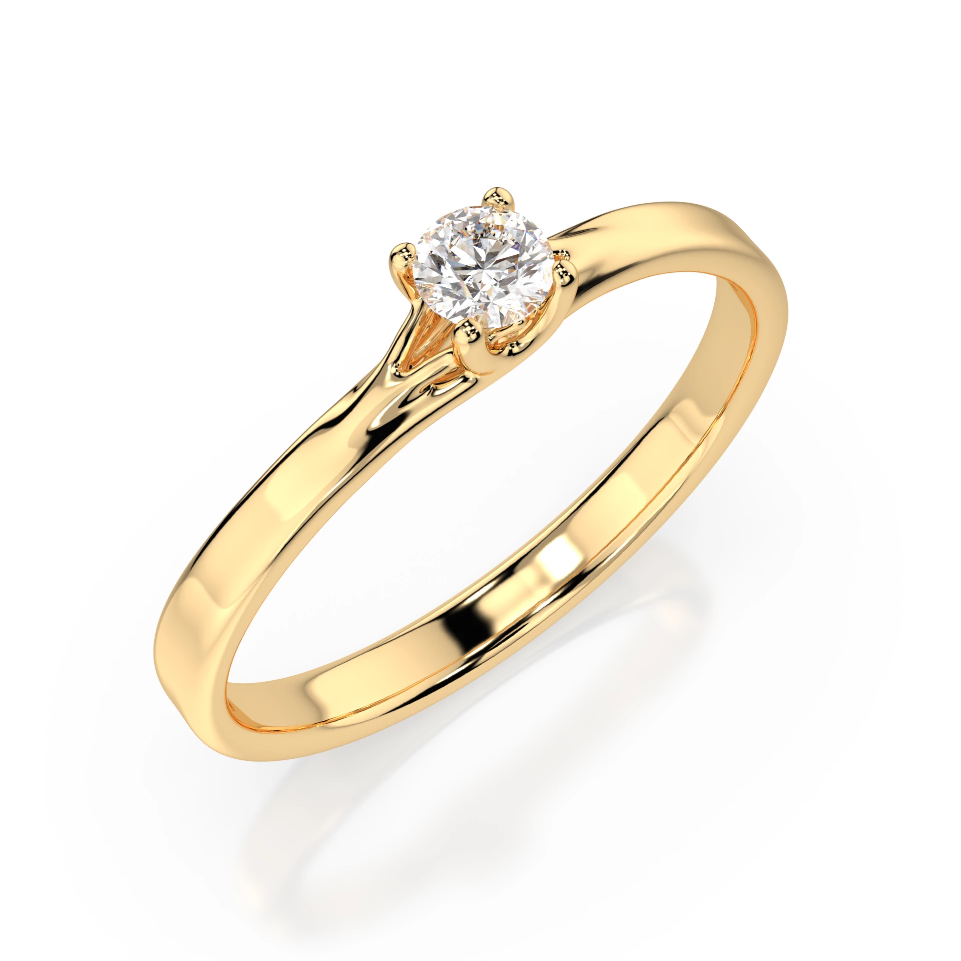 Bague Sceptre Majestueux Solitaire ronde 0,1 ct · 3,0 mm — vue 4