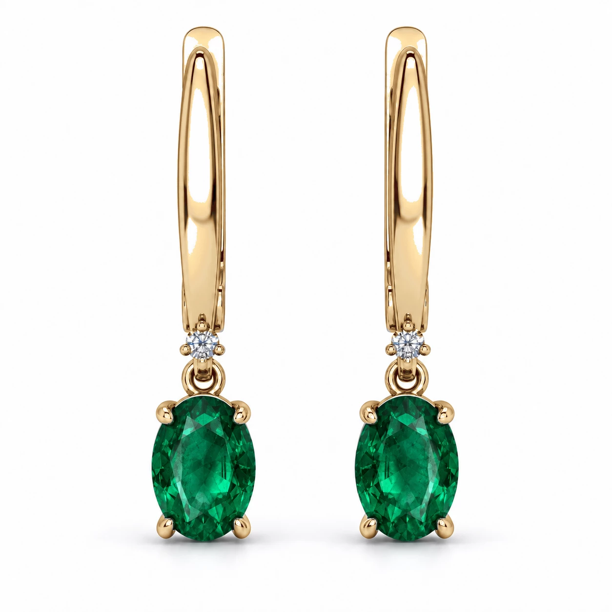 Boucles d'oreilles Joyau Triomphal Pierre Précieuse ovale 1,3 ct — vue 8