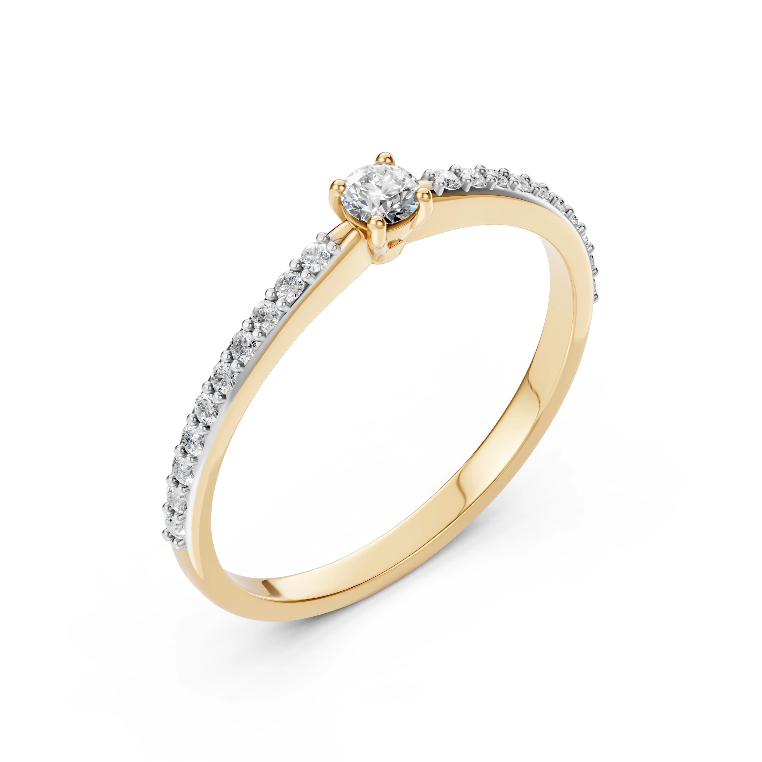 Bague Charme Éblouissant Solitaire Éternité ronde 0,1 ct · 3,0 mm — vue 4