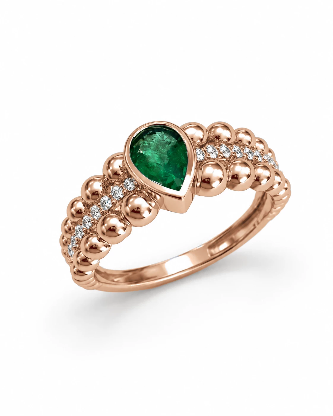 Bague Noblesse Illustre Pierre Précieuse poire 0,33 ct — vue 1