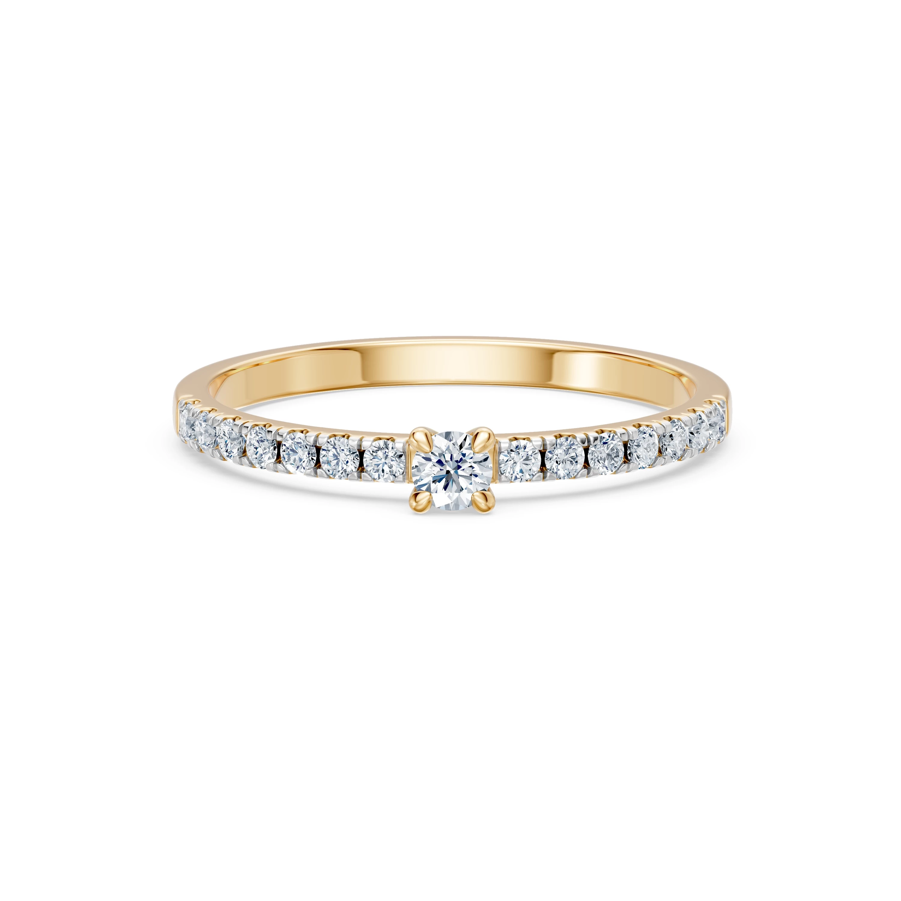 Bague Serment Sacré Solitaire Éternité 0,09 ct · 2,8 mm — vue 6
