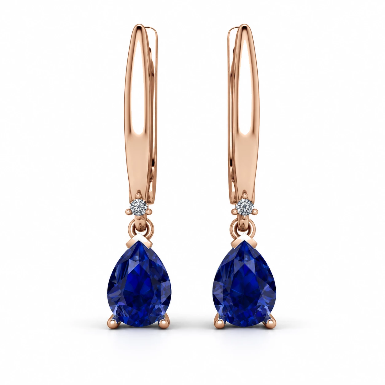 Boucles d'oreilles Zénith Sacré Pierre Précieuse poire 1,58 ct — vue 1