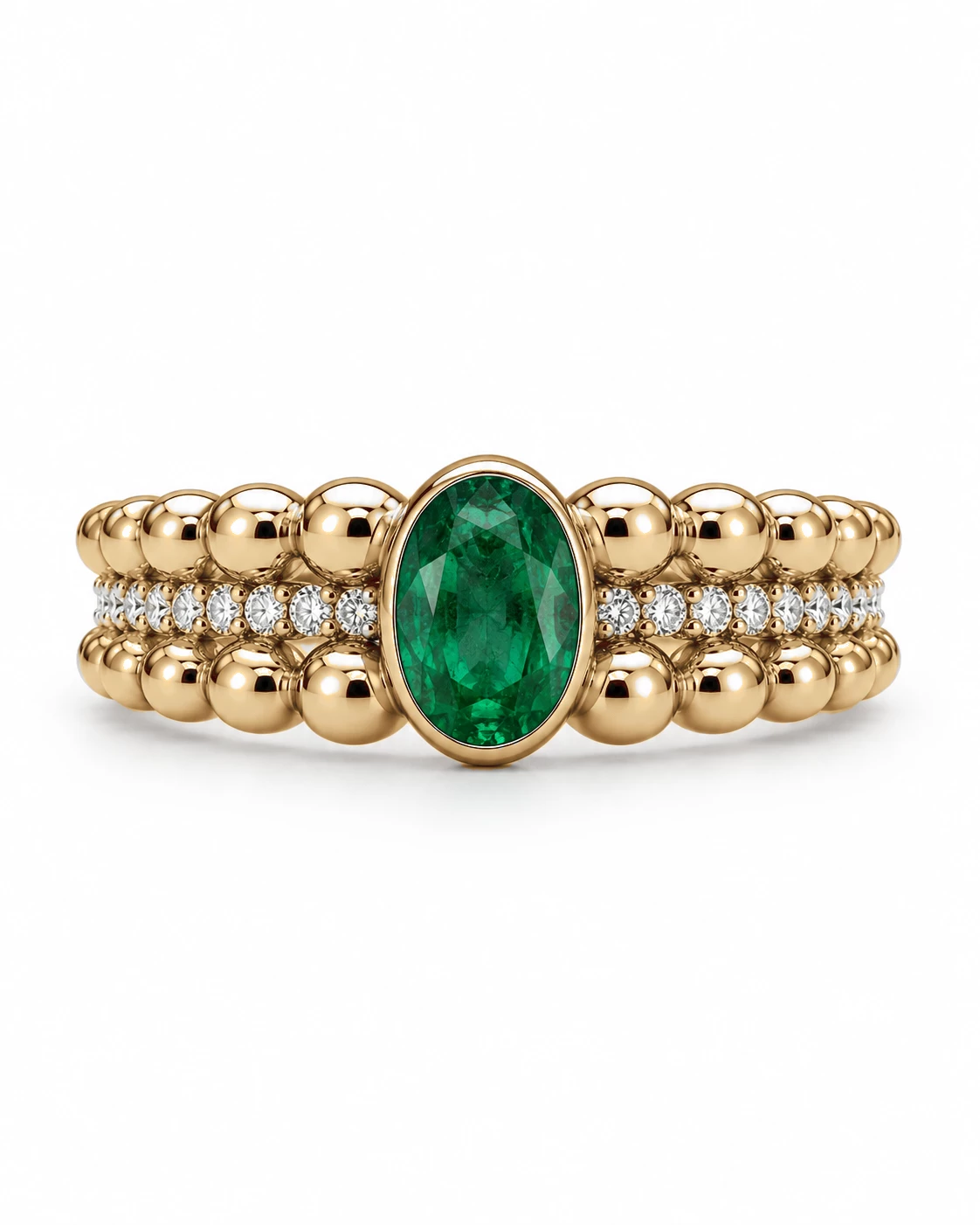 Bague Sceptre Illustre Pierre Précieuse ovale 0,42 ct — vue 9