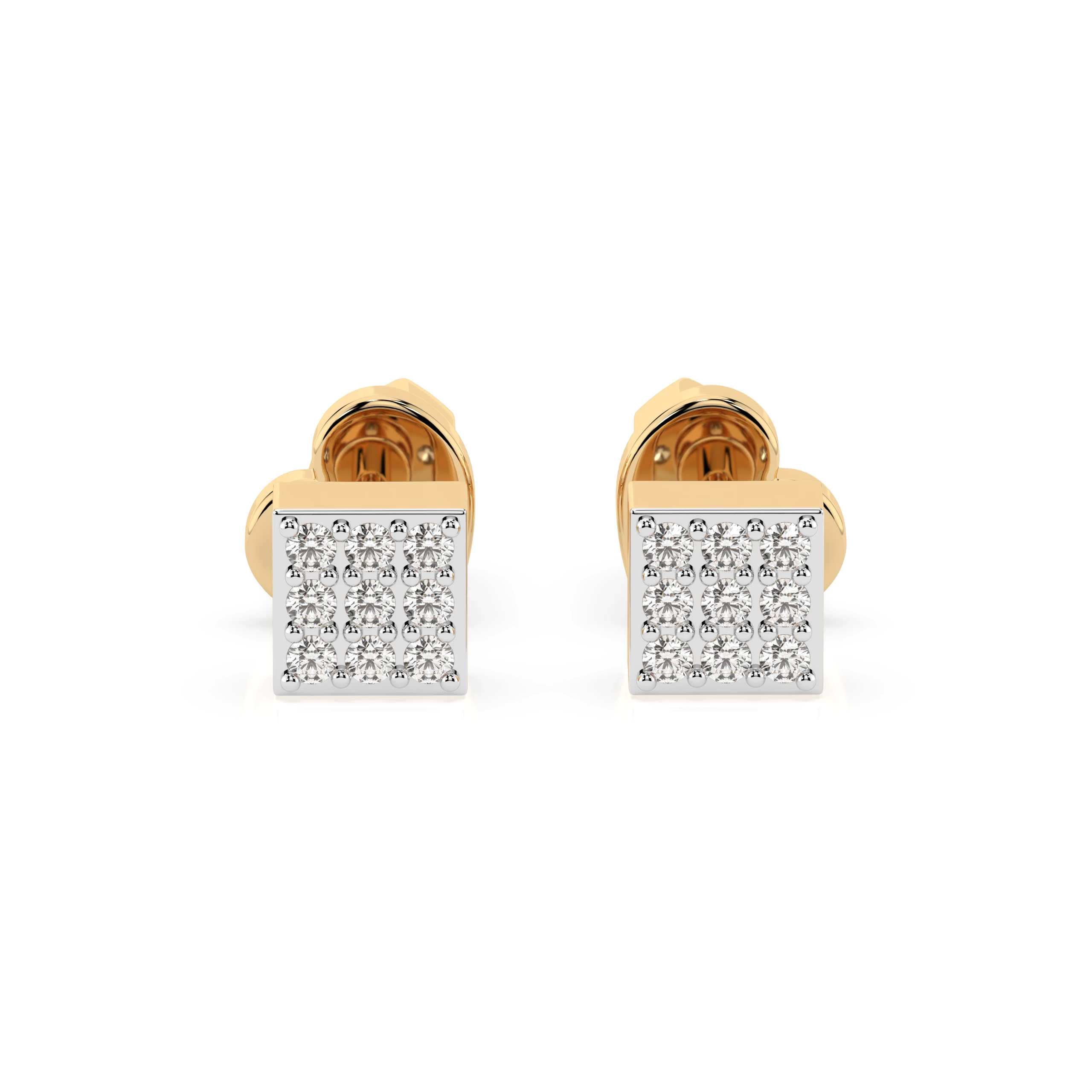 Boucles d'oreilles Astre Mystérieux Illusion ronde 0,11 ct — vue 4