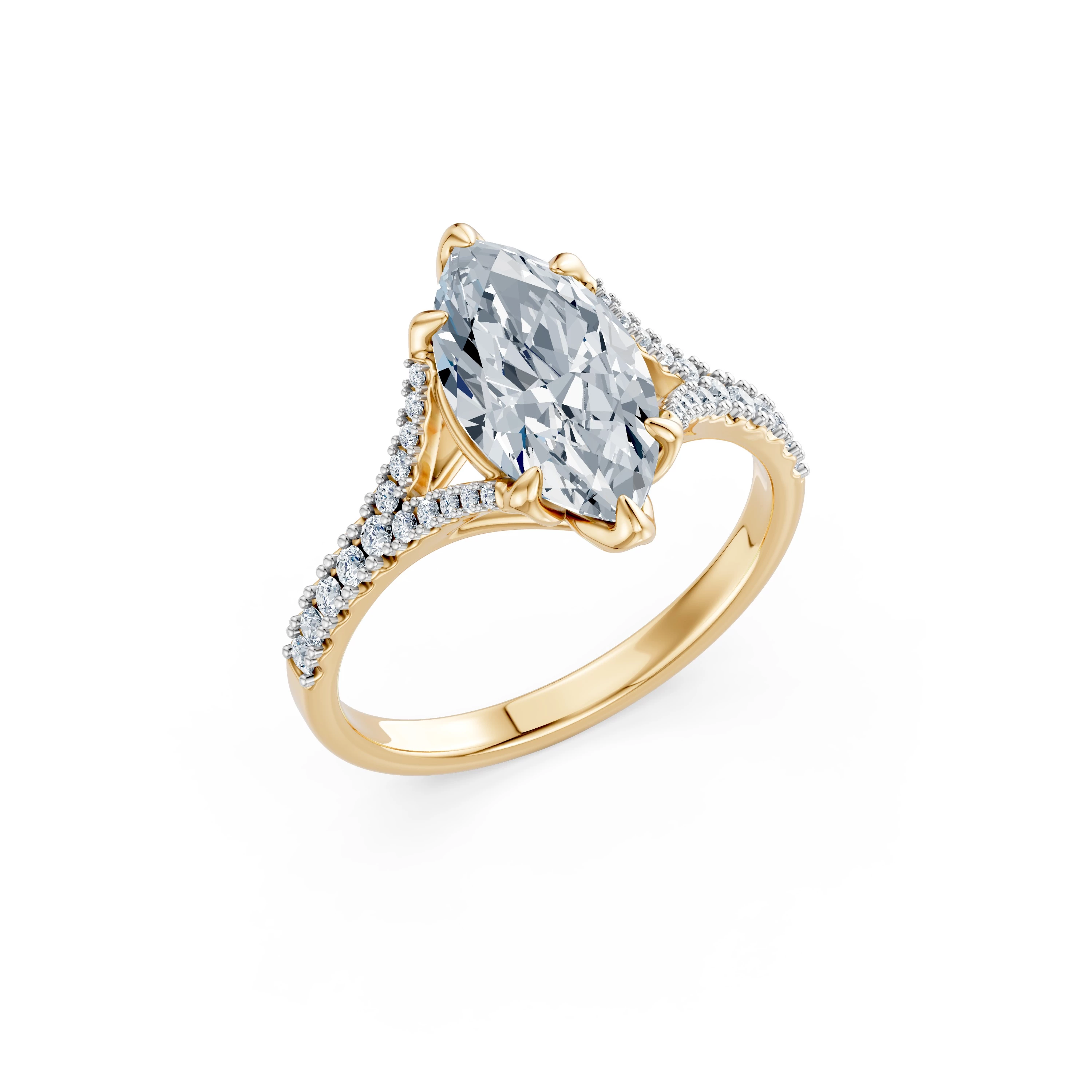 Bague Émotion Intemporelle Solitaire Éternité marquise 2 ct · 2,0 mm — vue 4