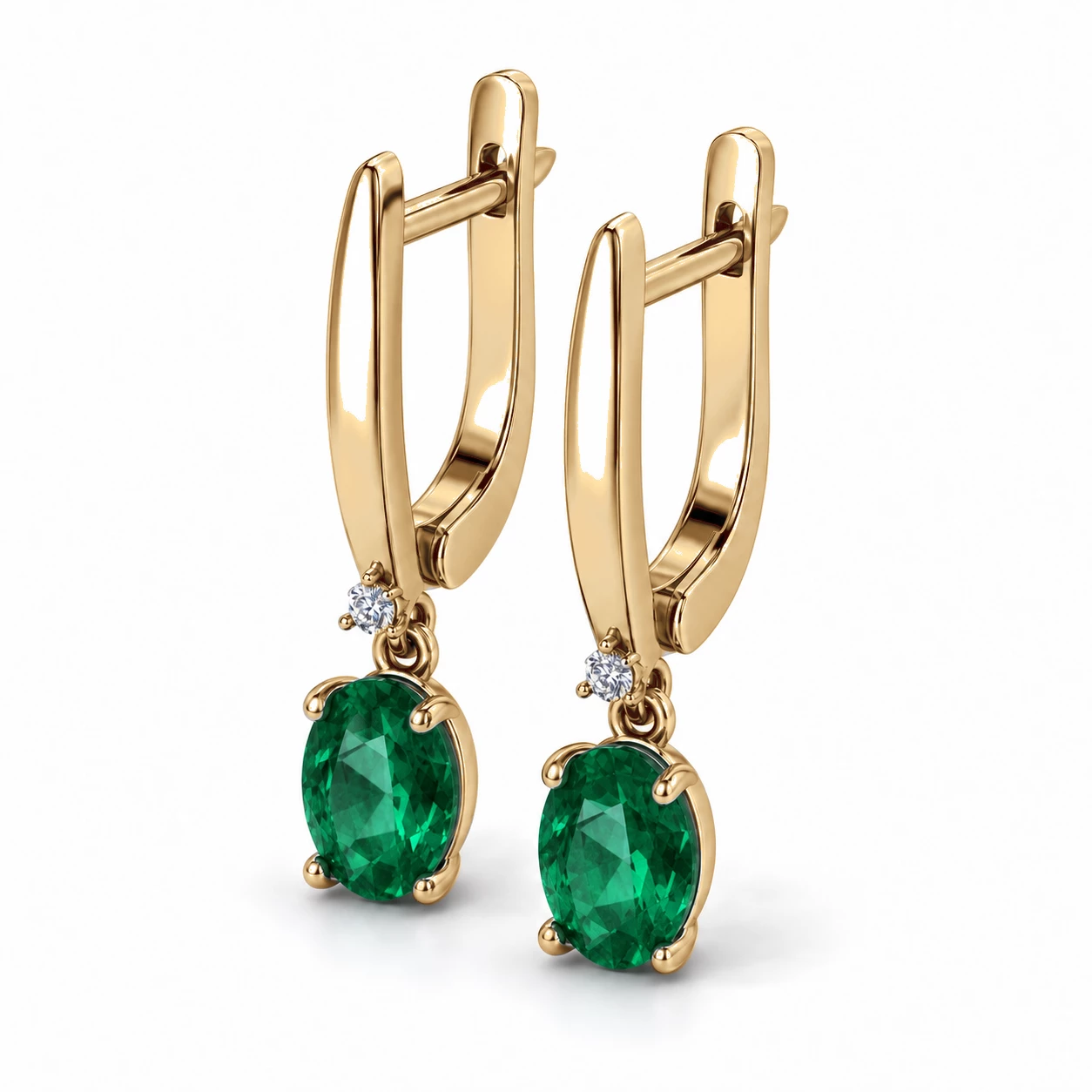 Boucles d'oreilles Joyau Triomphal Pierre Précieuse ovale 1,3 ct — vue 9