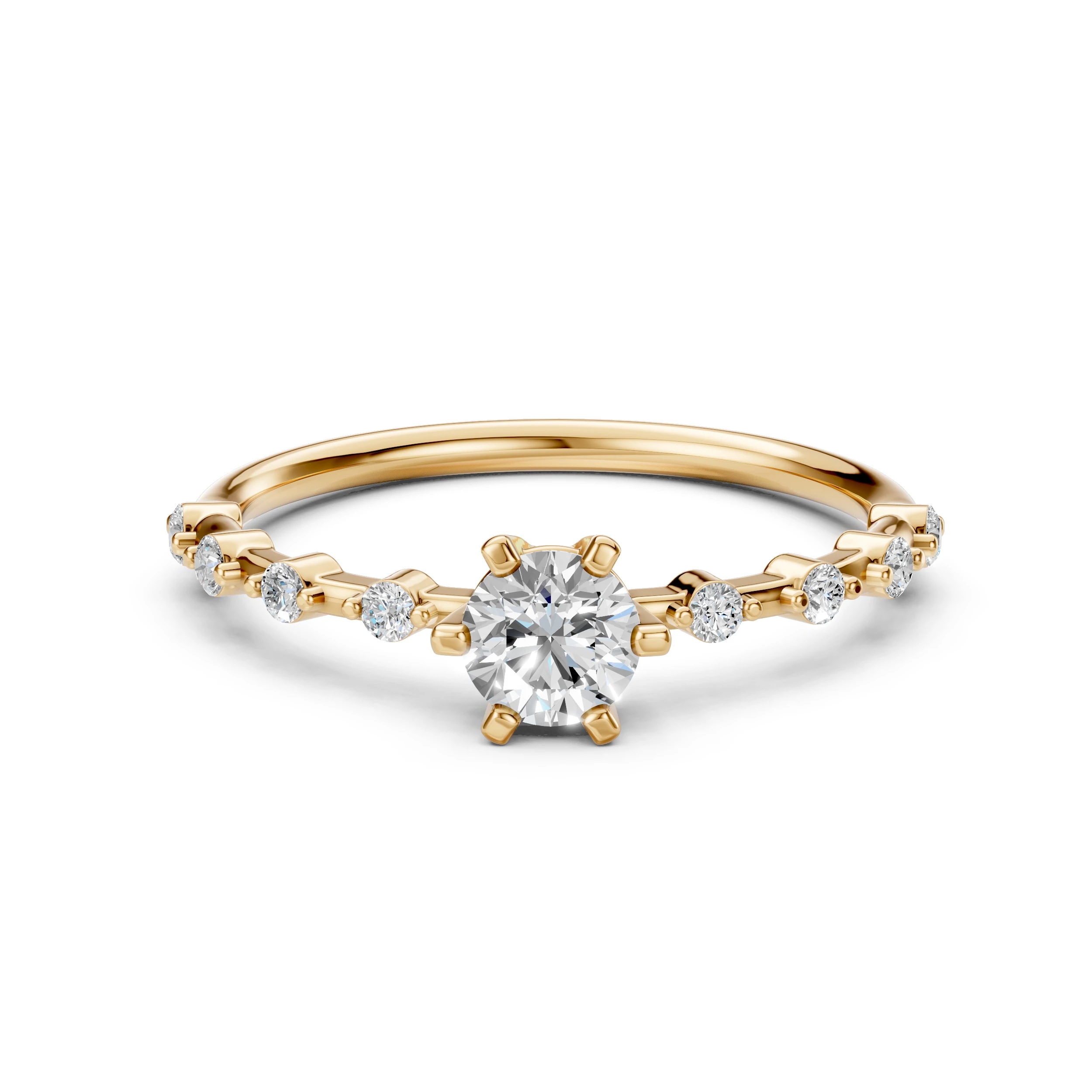 Bague Baiser Délicat Solitaire Éternité ronde 0,5 ct · 5,1 mm — vue 6