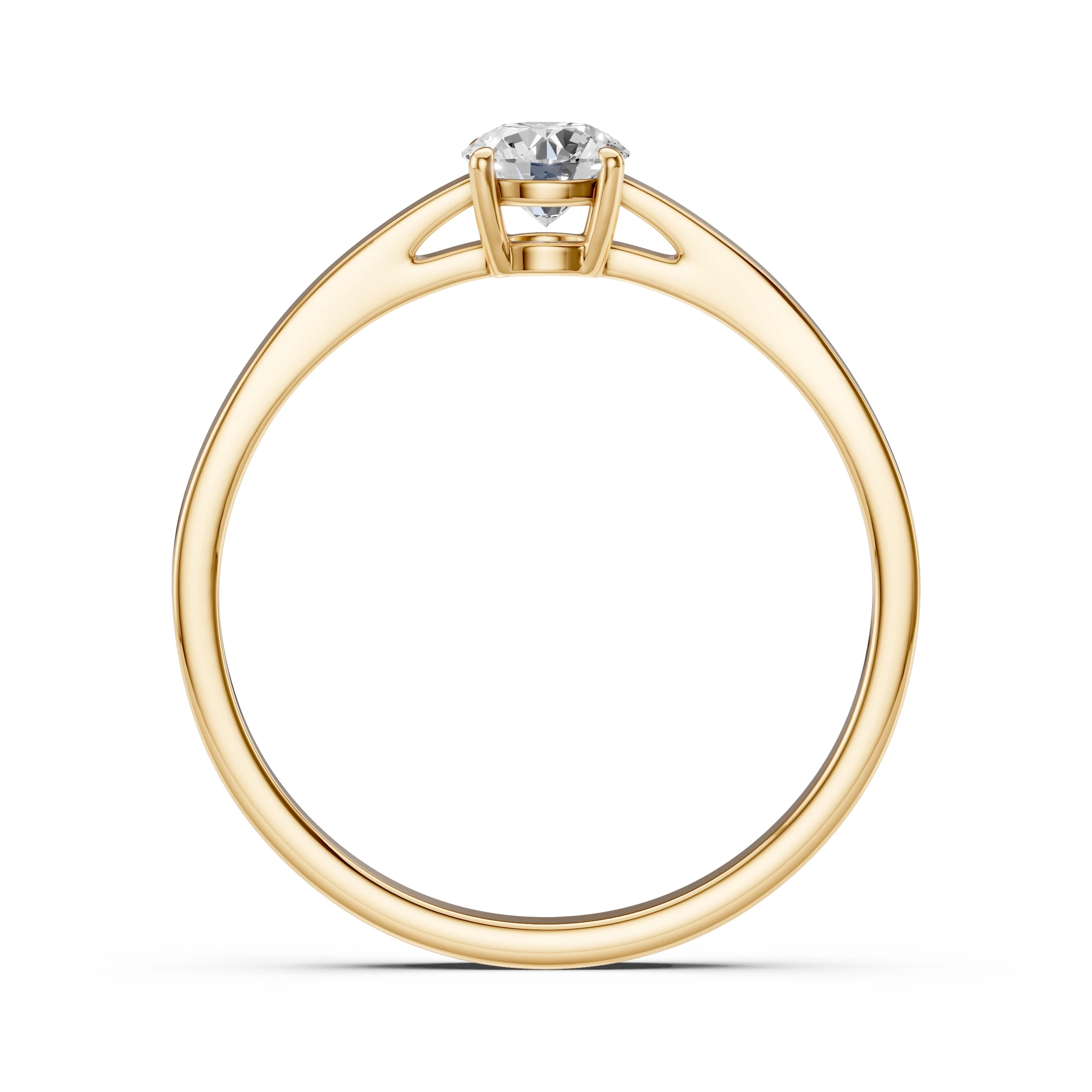 Bague Éclat Royal Solitaire ronde 0,45 ct · 4,8 mm — vue 5