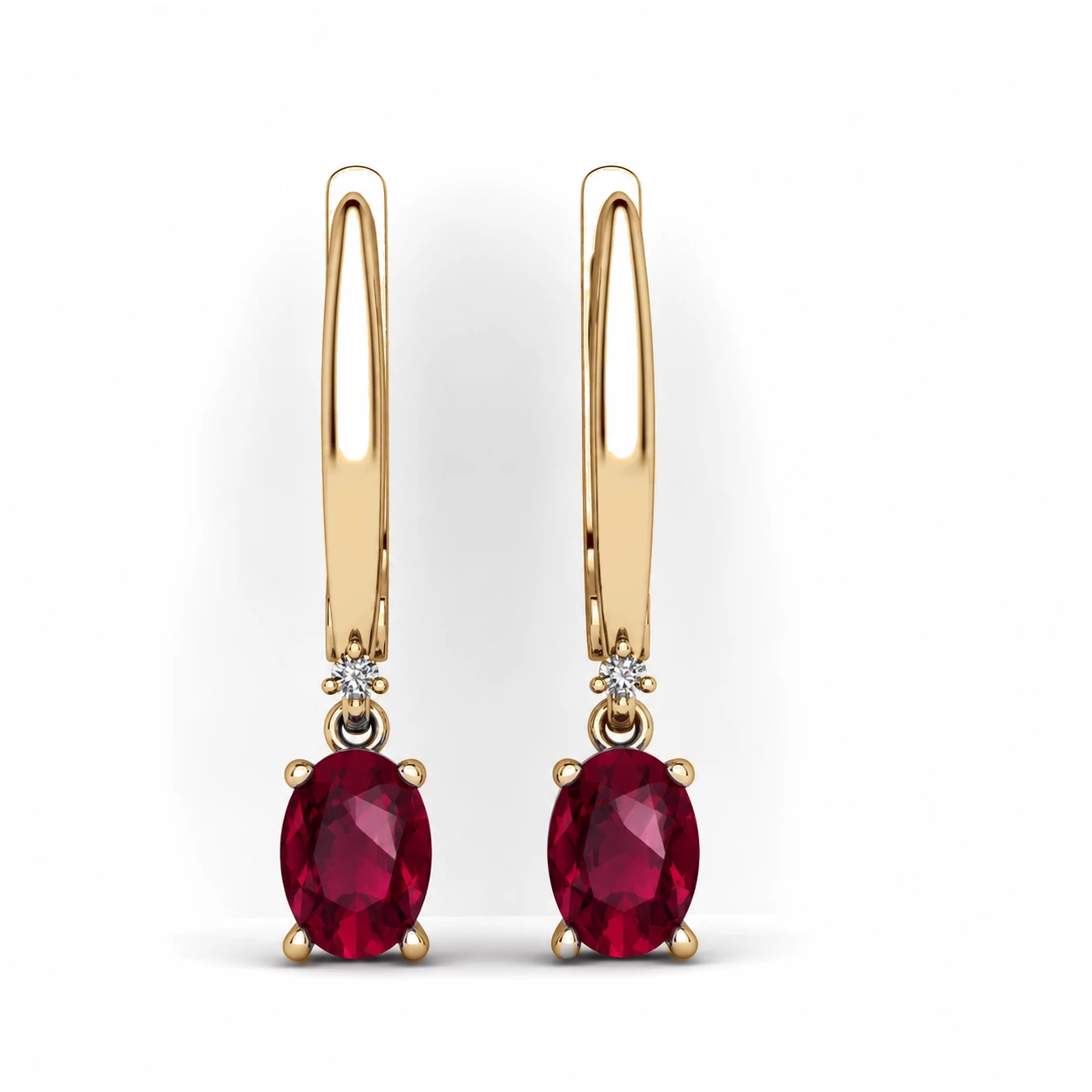 Boucles d'oreilles Souvenir Intemporel Pierre Précieuse ovale 1,84 ct — vue 8