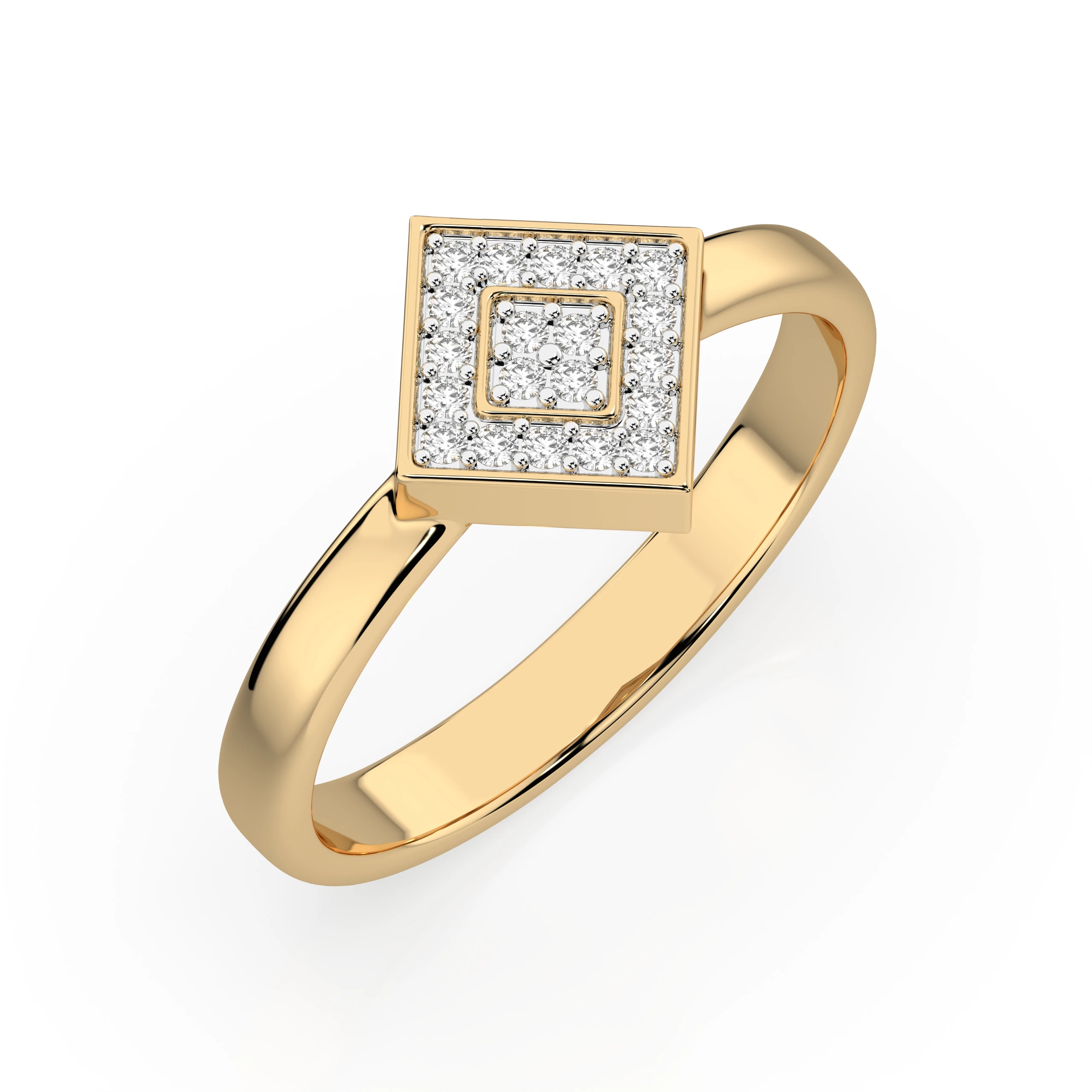 Bague Éclipse Cristalline Illusion ronde 0,1 ct — vue 4