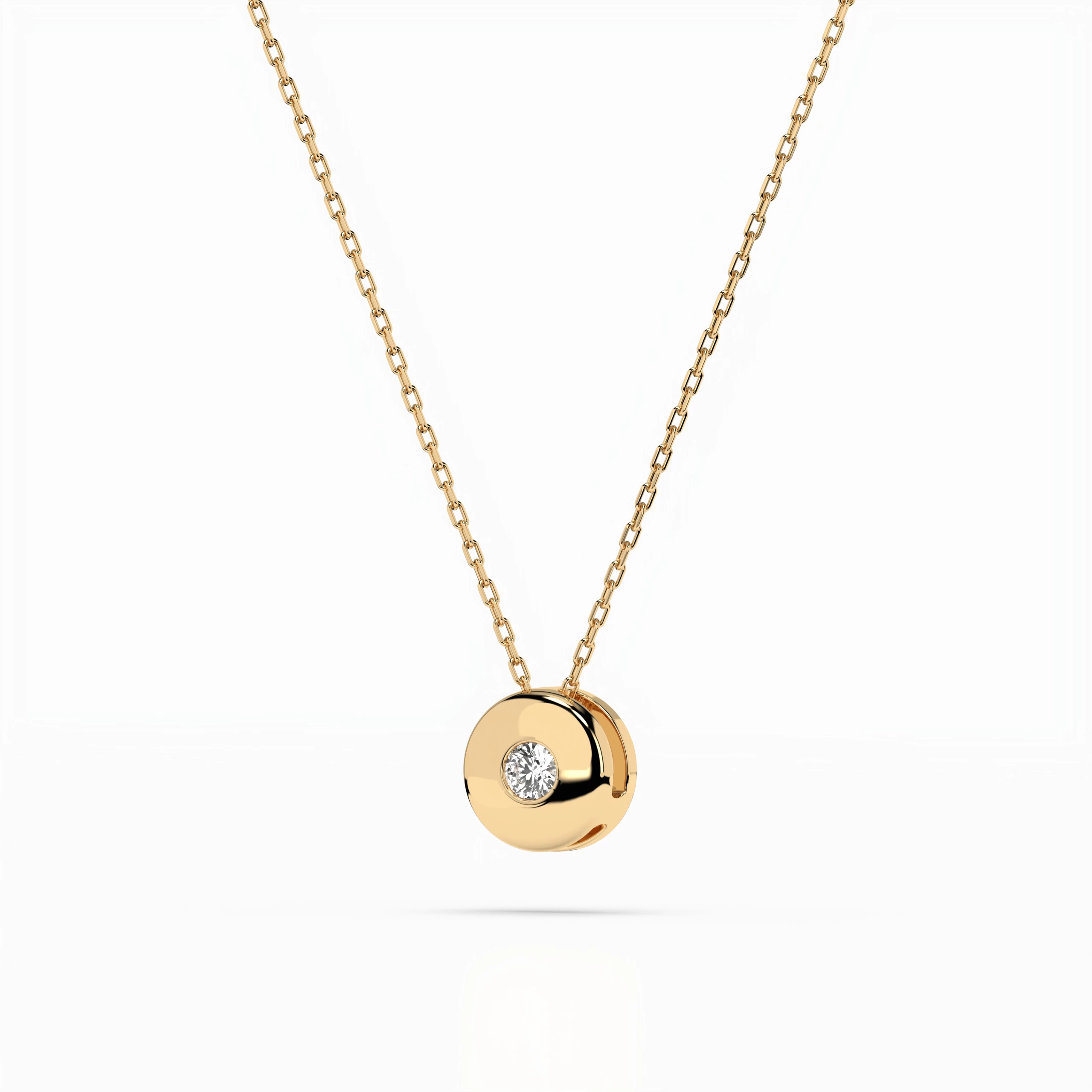 Collier Galaxie Radieuse Solitaire ronde 0,04 ct · 2,2 mm — vue 5