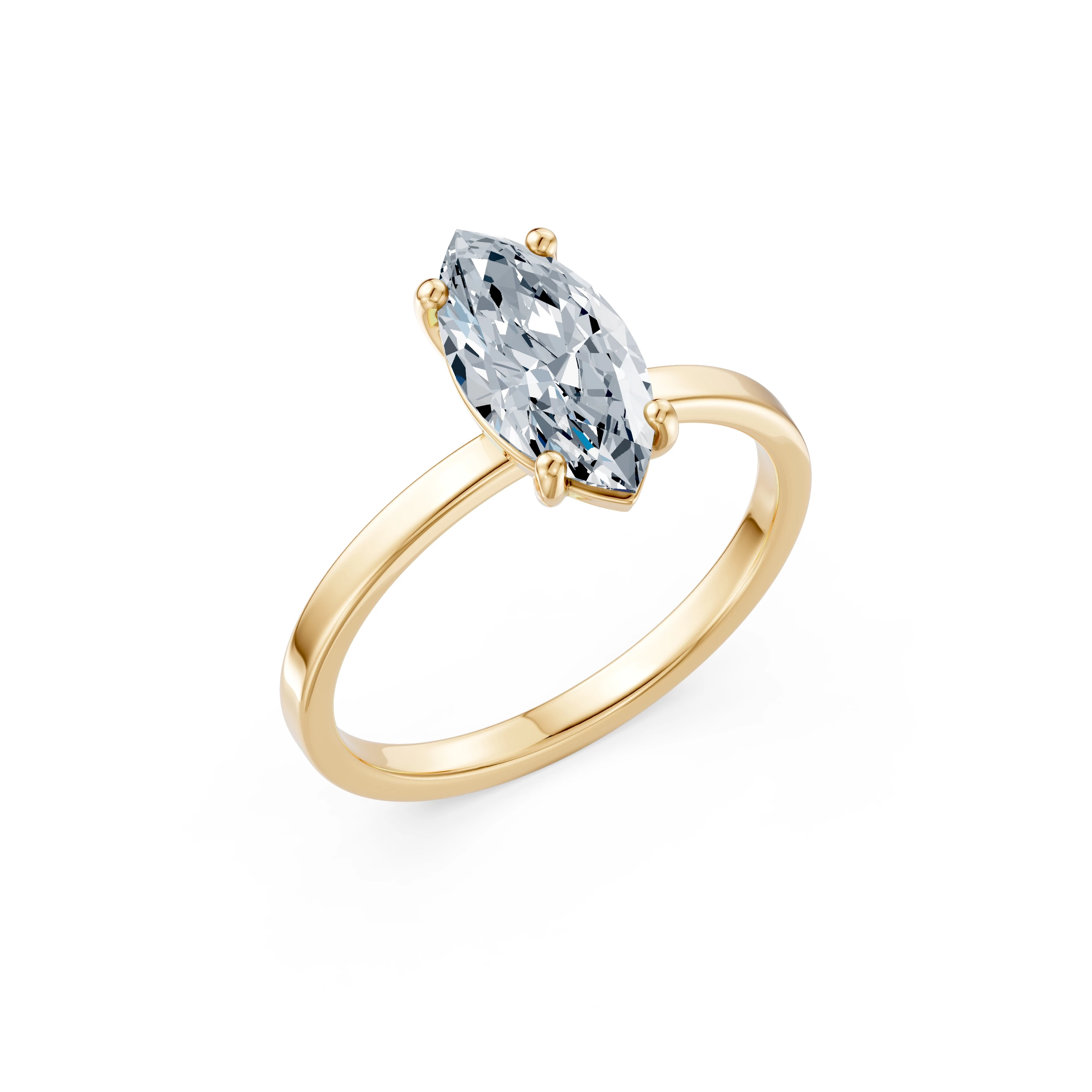 Bague Élégance Suprême Solitaire marquise 1,5 ct · 1,5 mm — vue 4