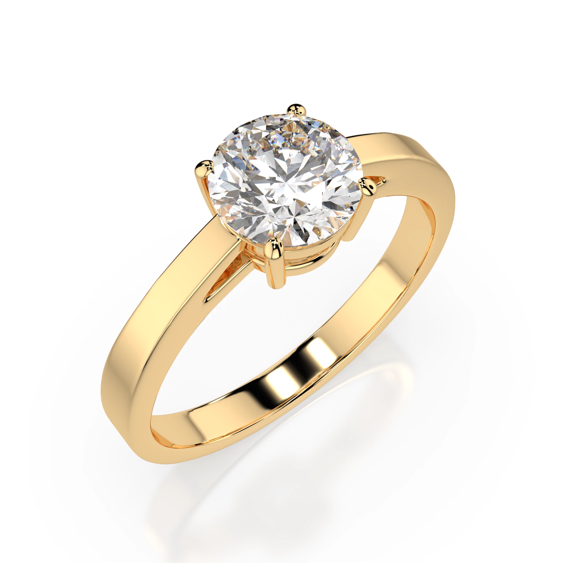 Bague Majestueuse Felindra Solitaire ronde 1 ct · 6,5 mm — vue 4