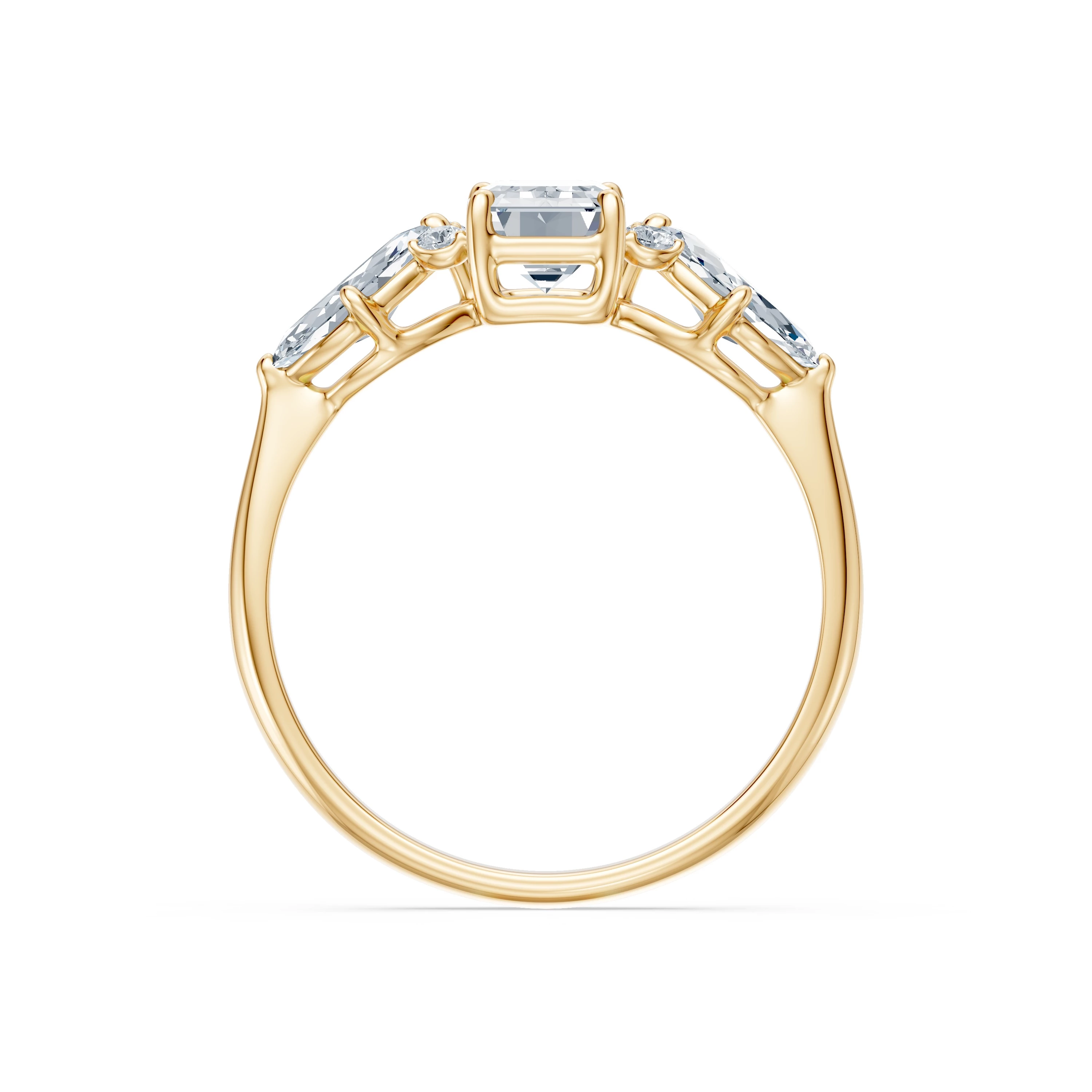 Bague Bonheur Doré Solitaire Éternité émeraude 1 ct — vue 5