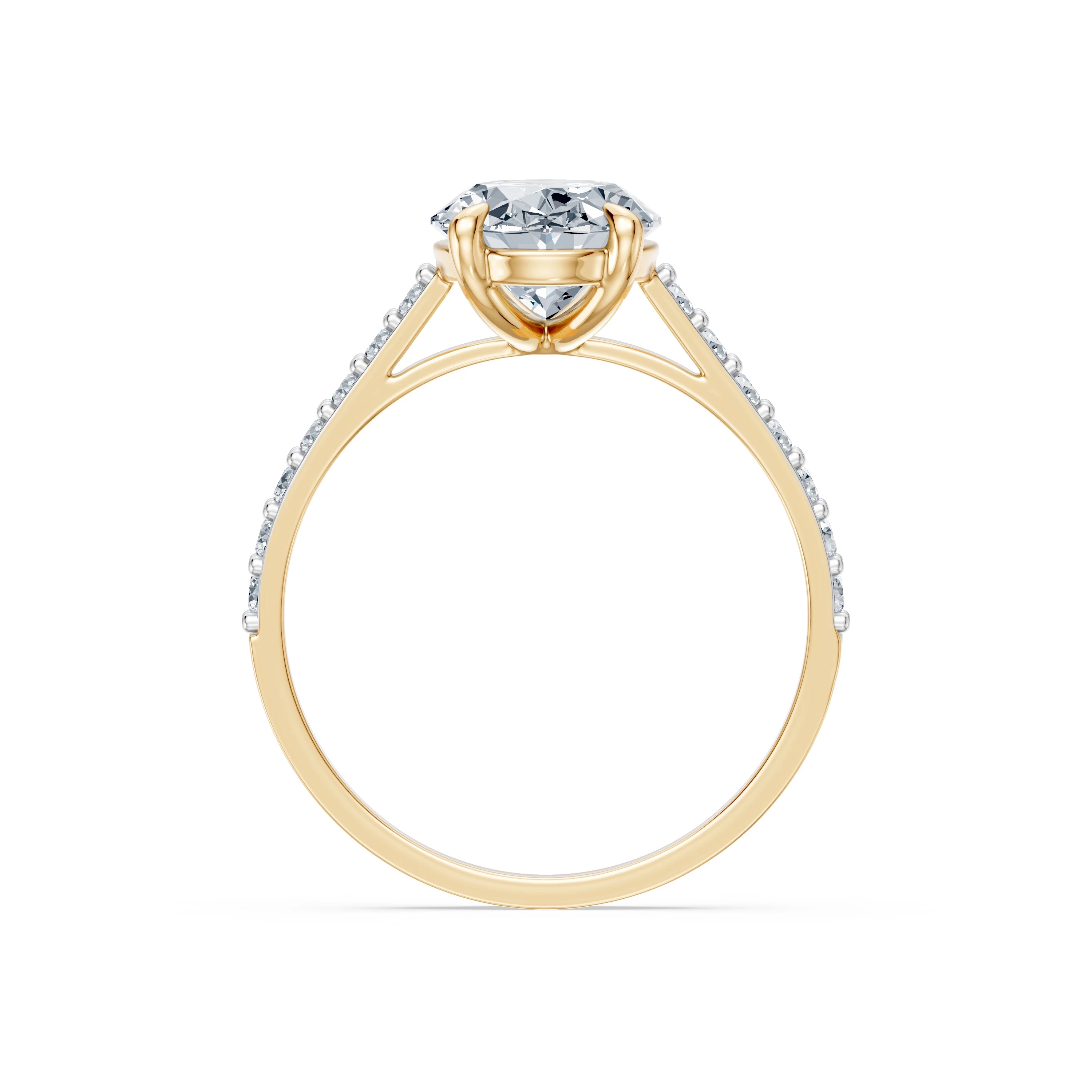 Bague Charme Intemporel Solitaire Éternité ovale 2 ct · 2,0 mm — vue 5
