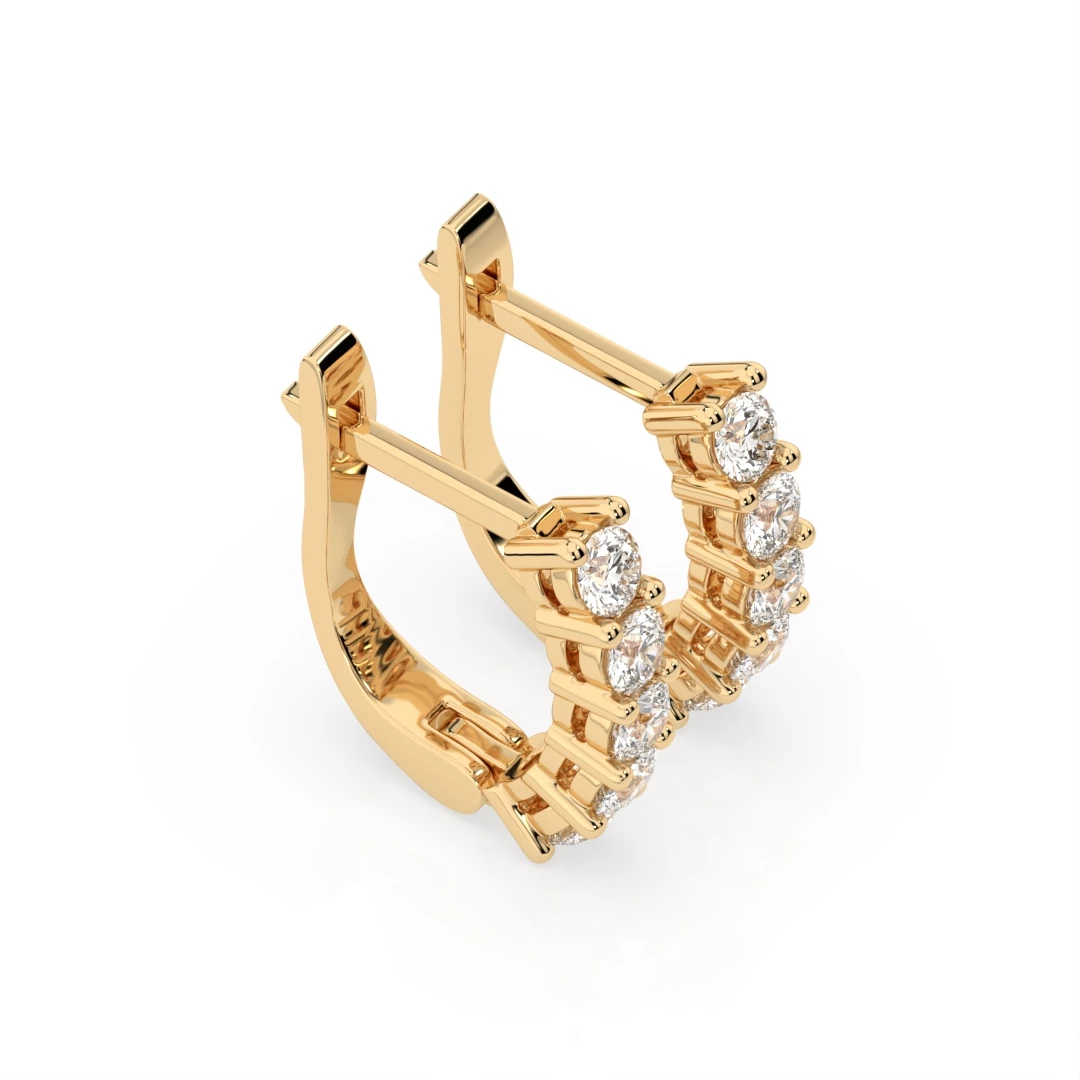 Boucles d'oreilles Douceur Délicate Éternité ronde 0,6 ct — vue 5