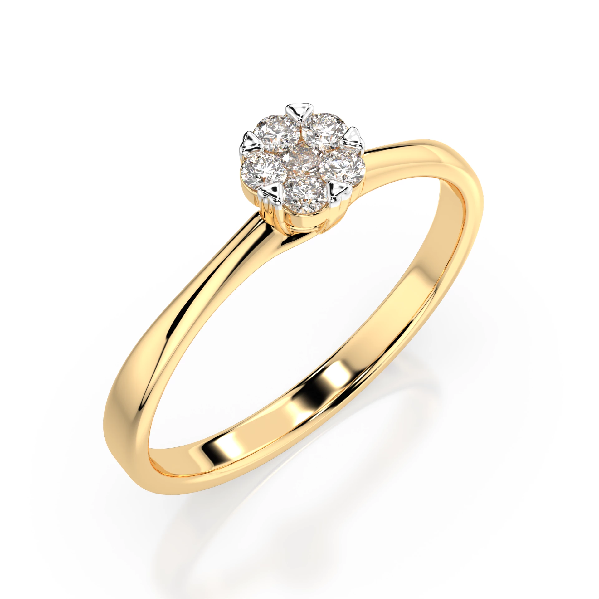 Bague Lune Impériale Illusion ronde 0,03 ct — vue 4