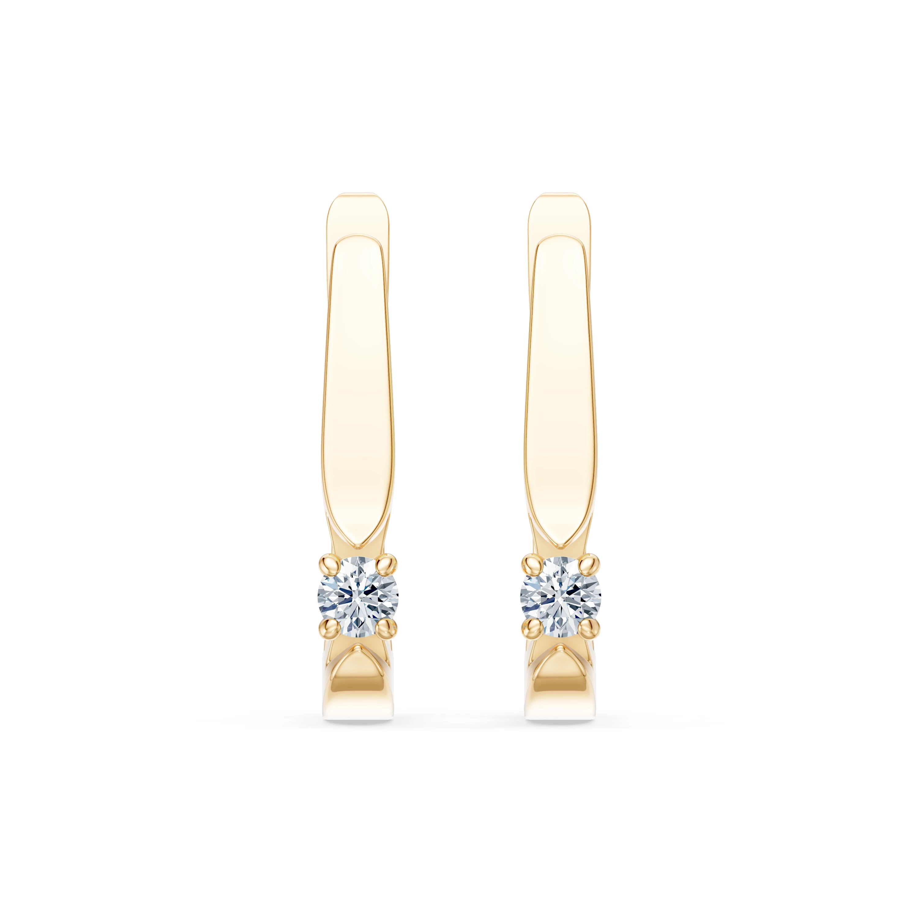 Boucles d'oreilles Firmament Céleste Solitaire avec fermoir anglais 0,07 ct · 2,7 mm — vue 4