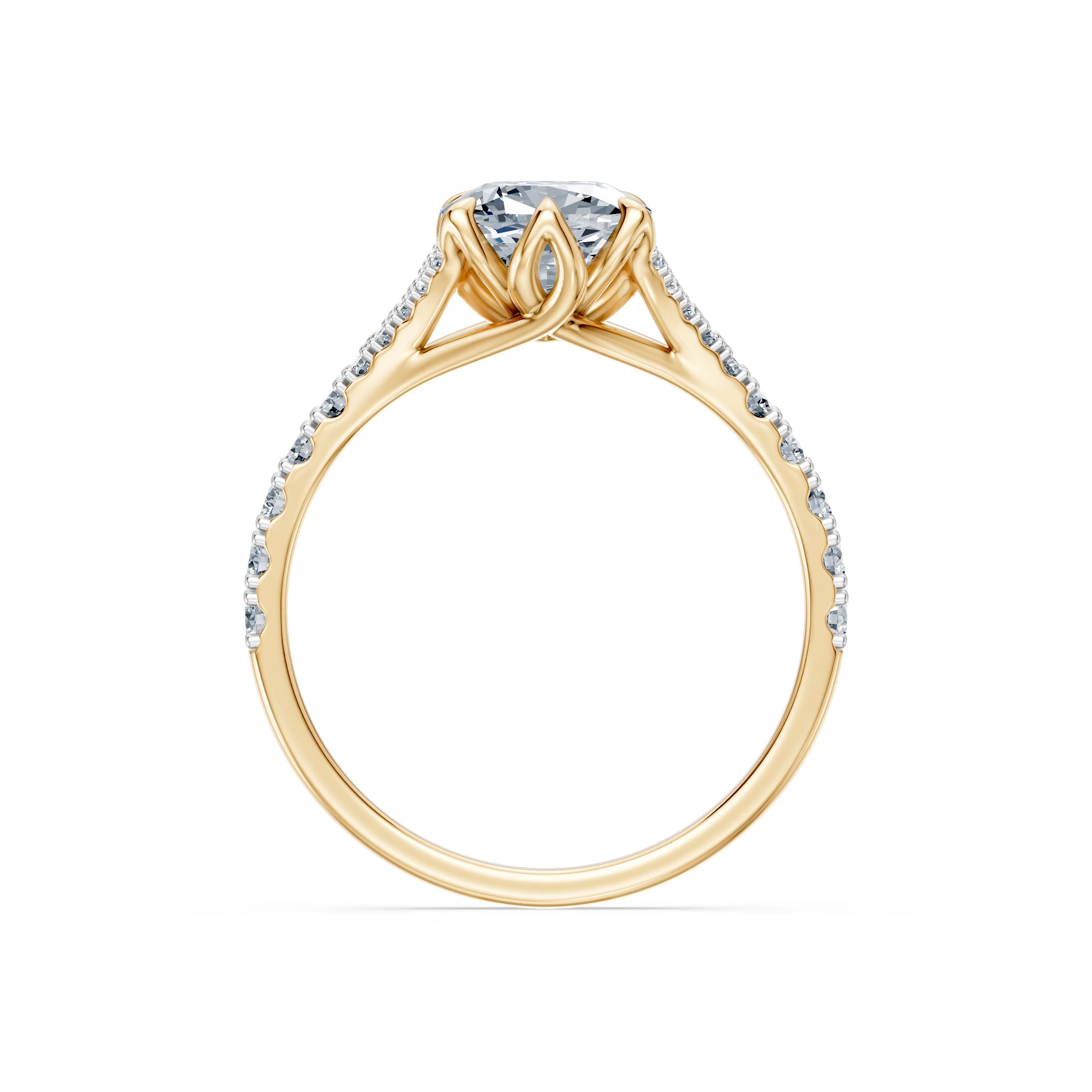Bague Étreinte Sincère Solitaire Éternité coussin 2 ct · 2,0 mm — vue 5