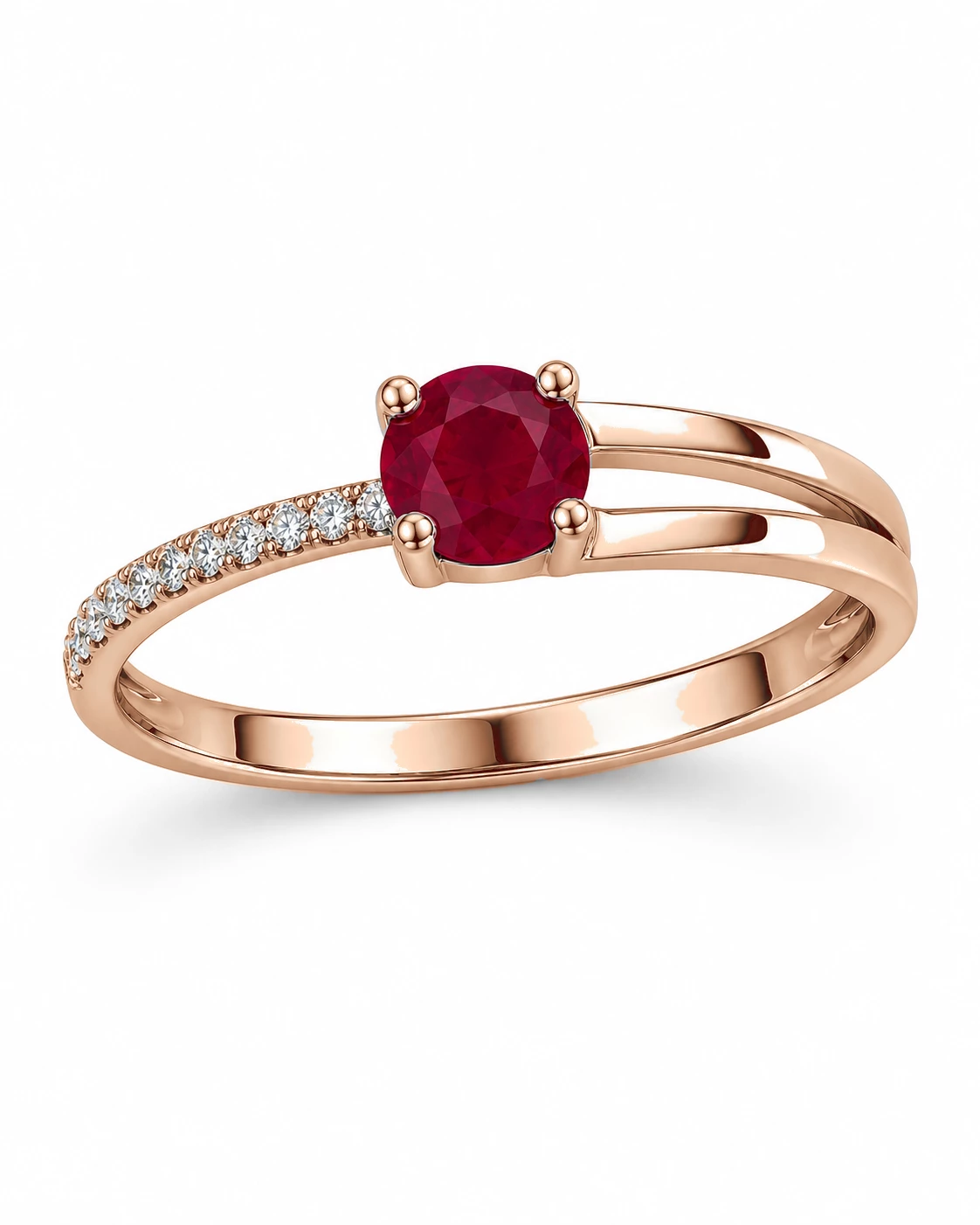 Bague Romance Dorée Pierre Précieuse 0,28 ct — vue 1
