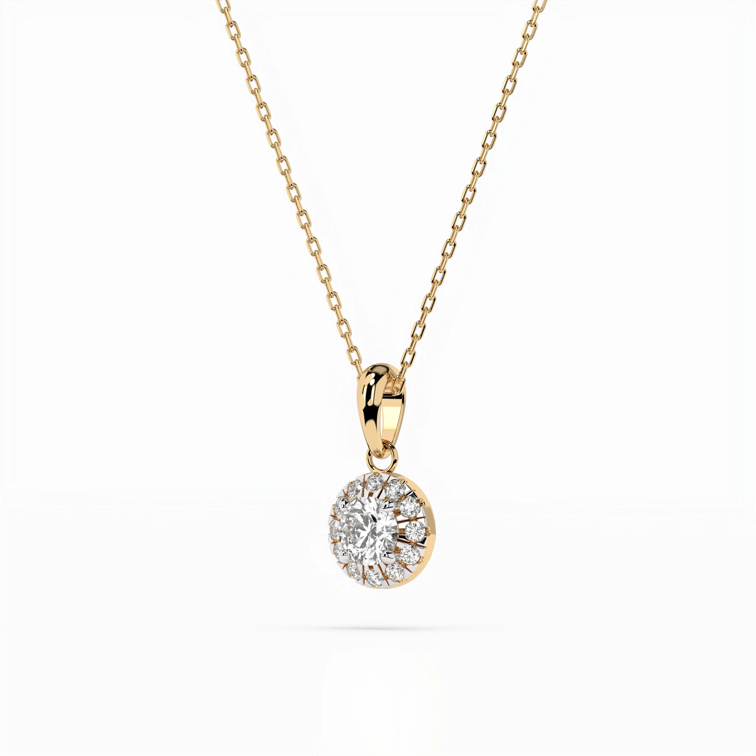 Collier Charme Précieux Solitaire Éternité ronde 0,2 ct · 3,7 mm — vue 5