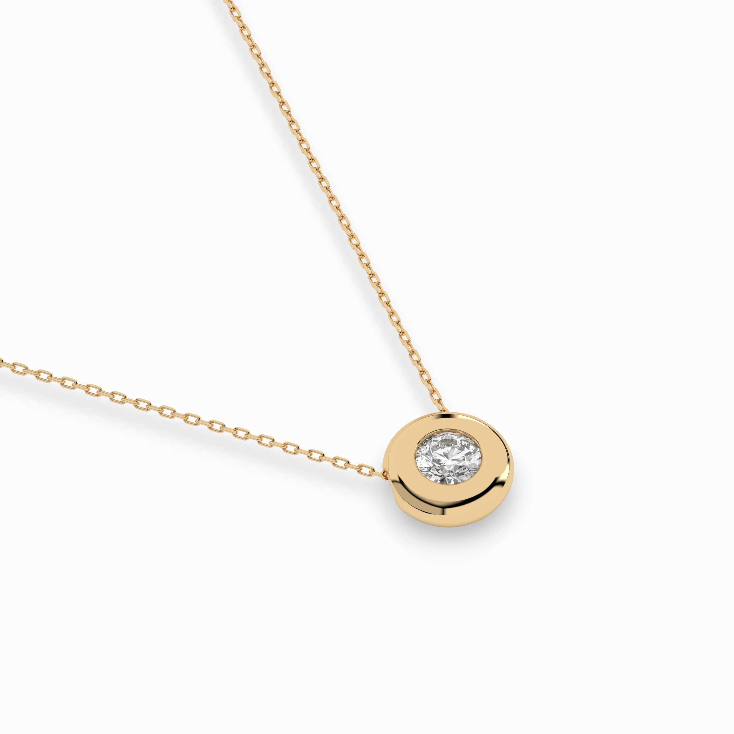 Collier Astre Argenté Solitaire ronde 0,25 ct · 4,0 mm — vue 6