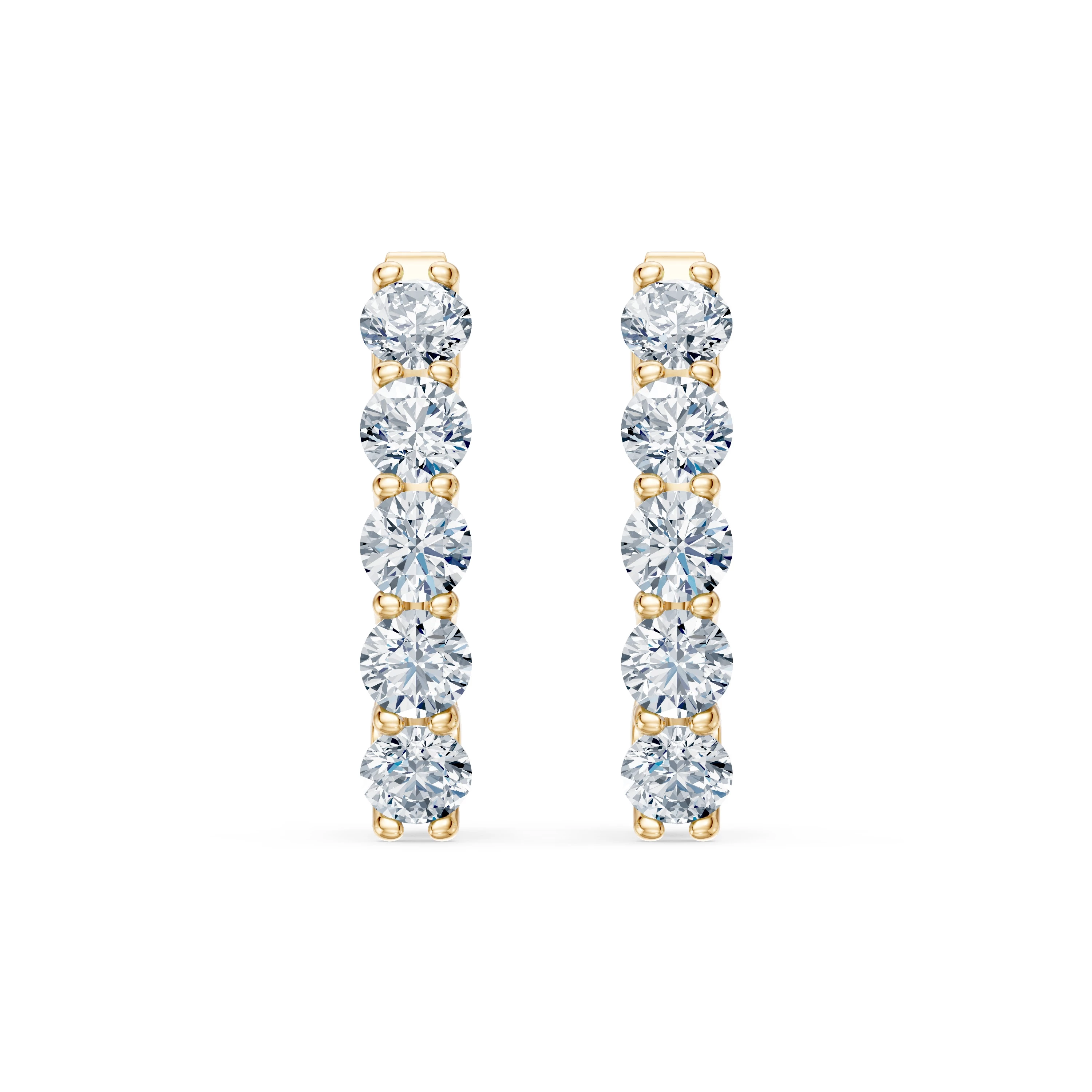 Boucles d'oreilles Lien Sacré Éternité ronde 1 ct — vue 4