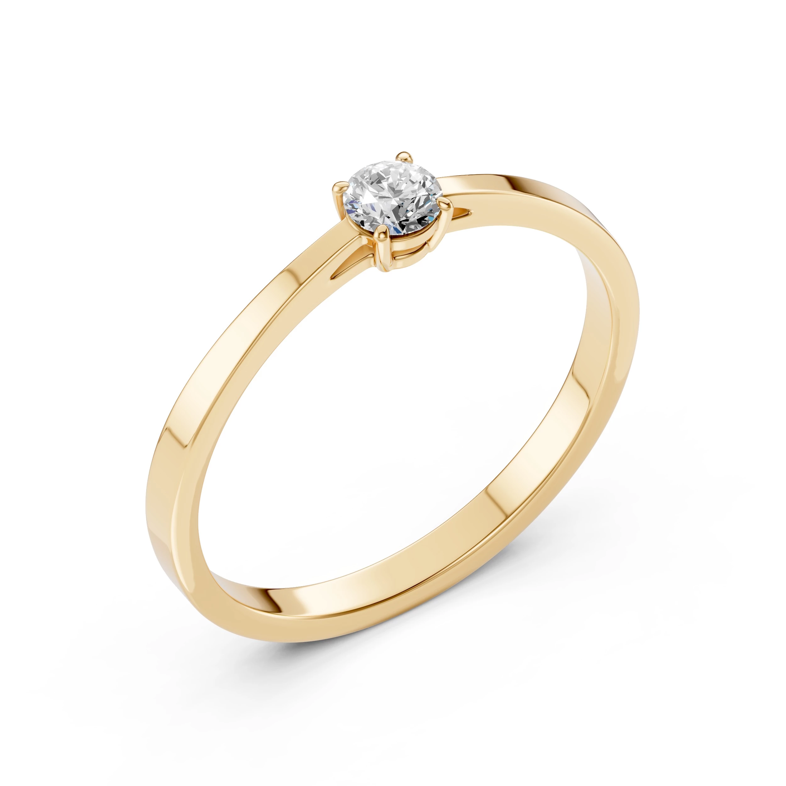 Bague La Couronne des Cieux Solitaire ronde 0,15 ct · 3,4 mm — vue 4