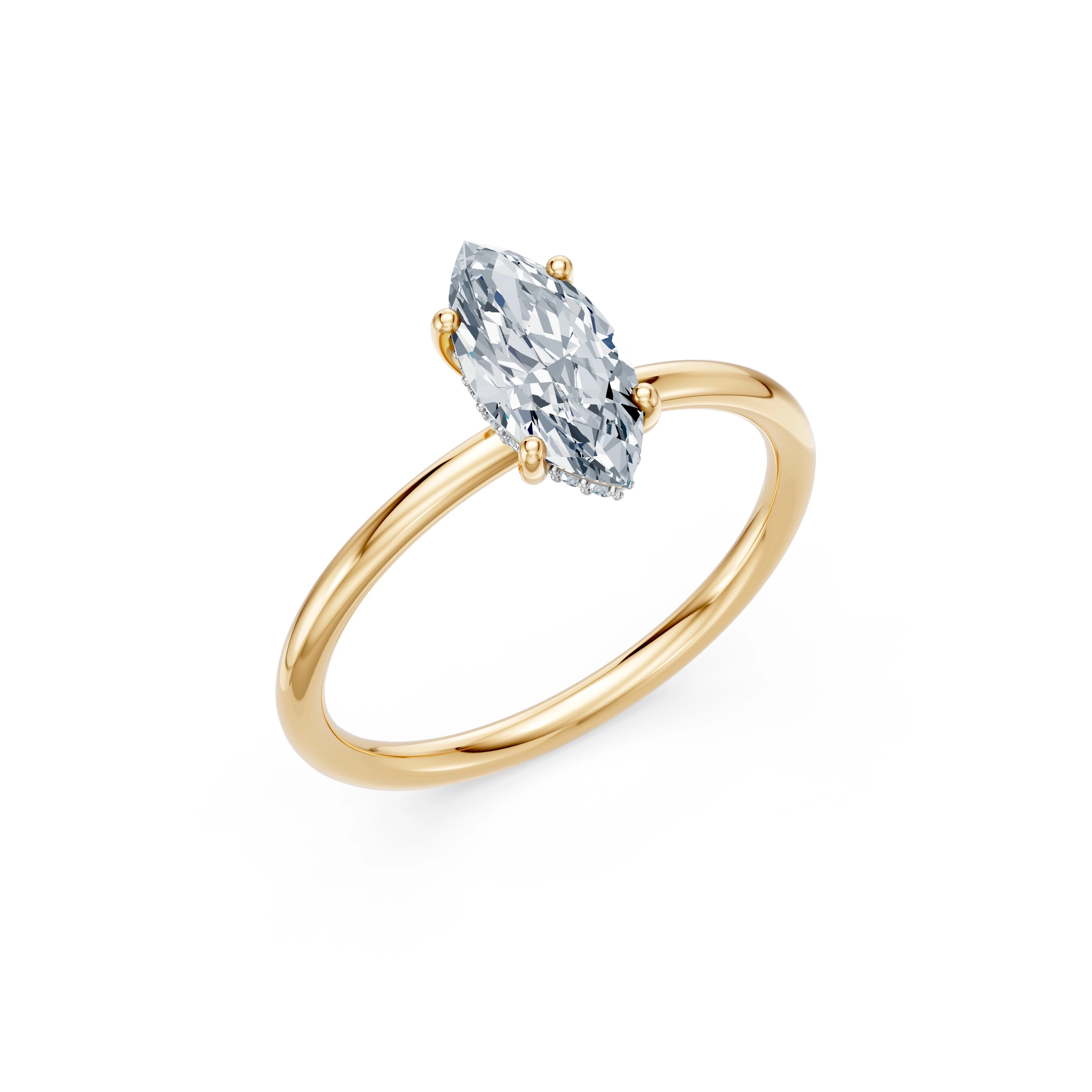 Bague Exception Exquise Solitaire marquise 1 ct — vue 4