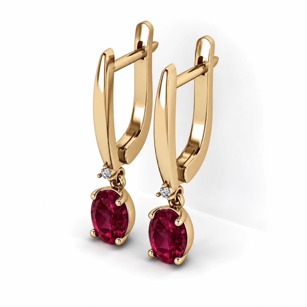 Boucles d'oreilles Souvenir Intemporel Pierre Précieuse ovale 1,84 ct — vue 9